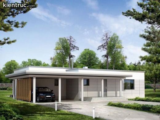 Mẫu nhà cấp 4 ngang 7m mái thái mặt tiền thiết kế 600 triệu