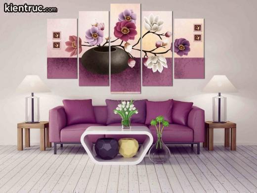 Lựa chọn tranh phong thủy có màu sắc hài hòa với nội thất phòng khách