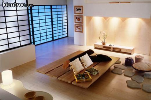 Thiết kế phòng khách Nhật Bản