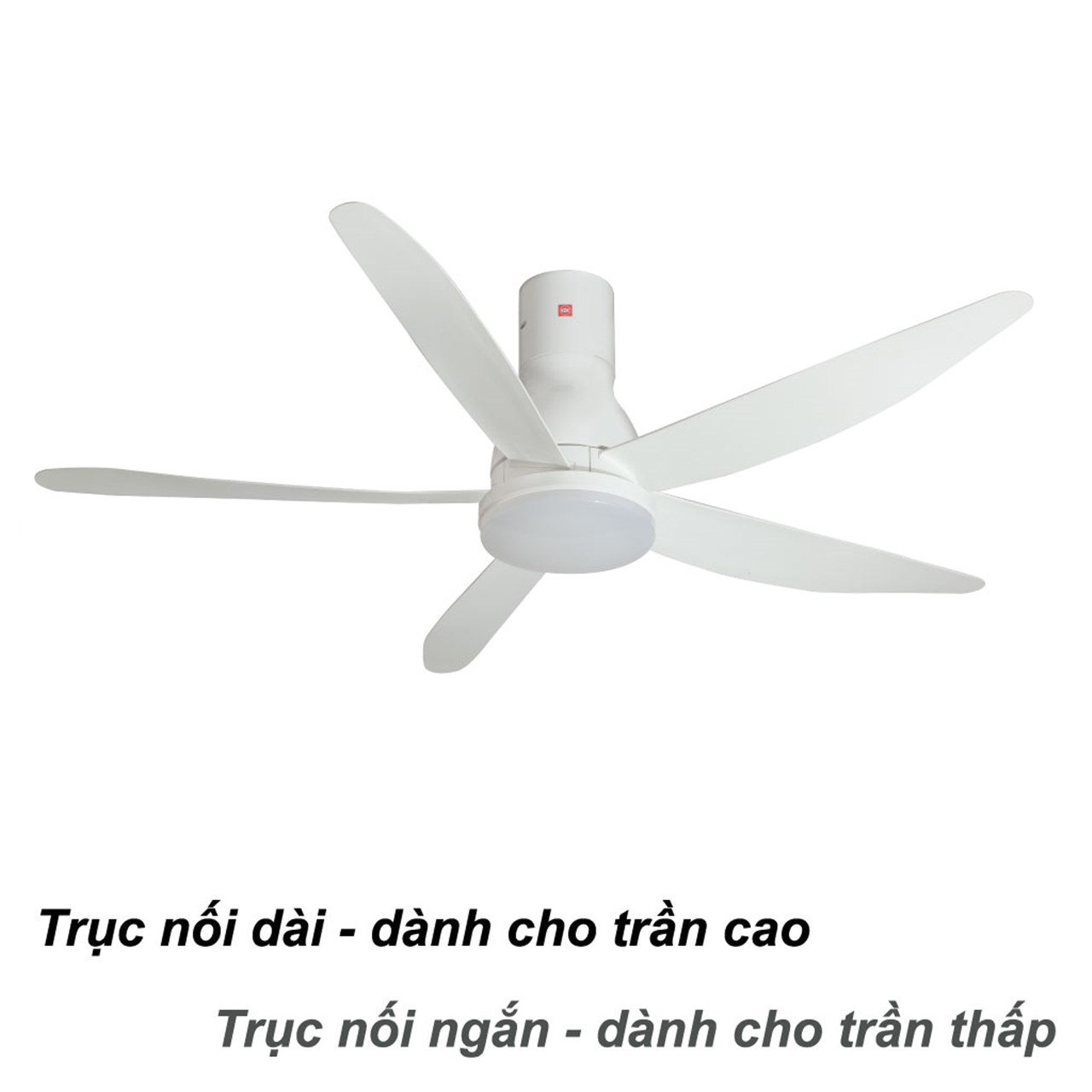 Quạt Trần 5 Cánh Có Đèn Led Điều Khiển Từ Xa U60fw