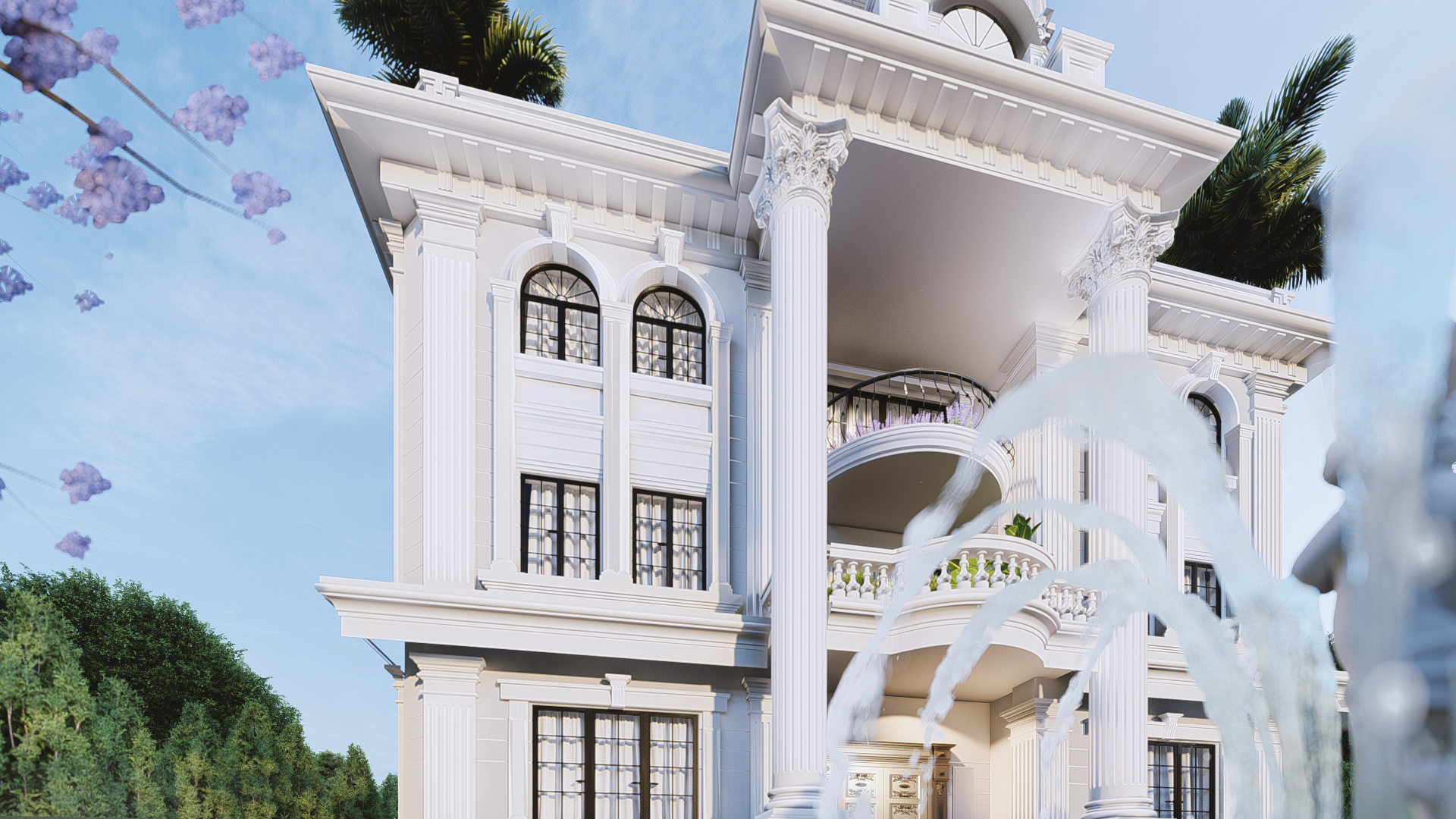 Thiết kế Biệt Thự tại Lâm Đồng BIỆT THỰ TÂN CỔ ĐIỂN 1605775425 4