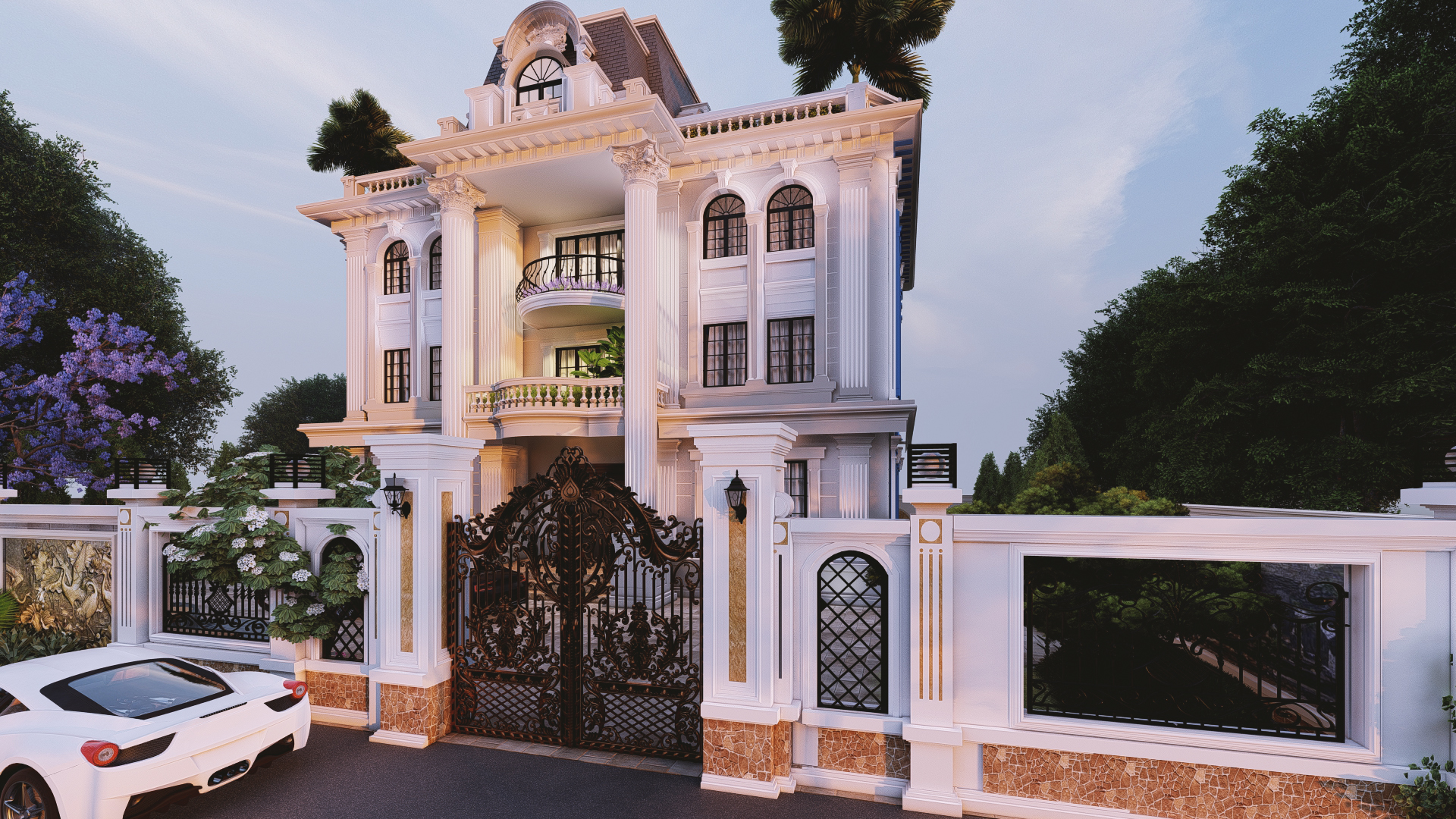 Thiết kế Biệt Thự tại Lâm Đồng BIỆT THỰ TÂN CỔ ĐIỂN 1605775426 6