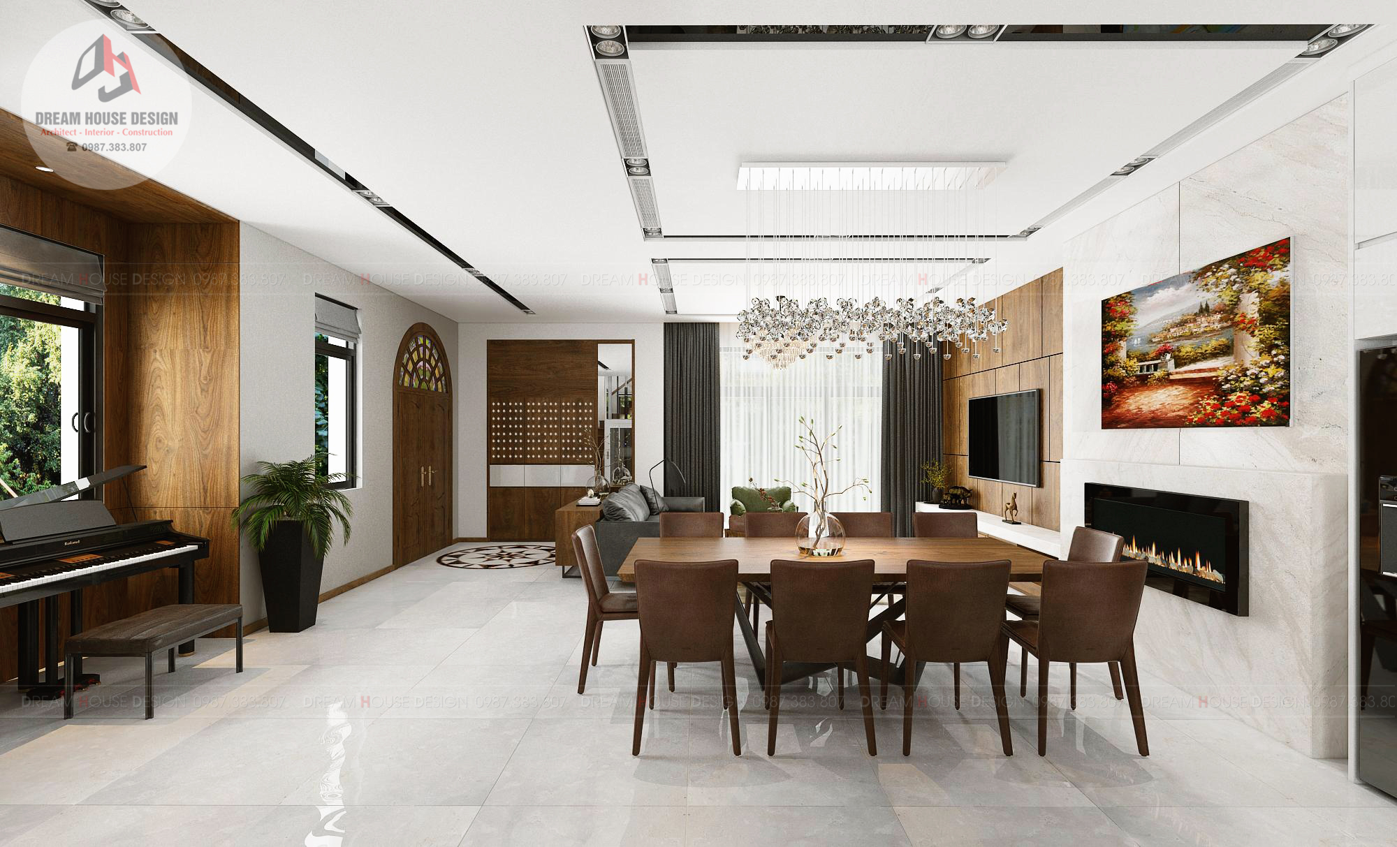 thiết kế nội thất Biệt Thự tại Hà Nội BIỆT THỰ VINHOME GREENBAY MÊ TRÌ. 0 1560310080