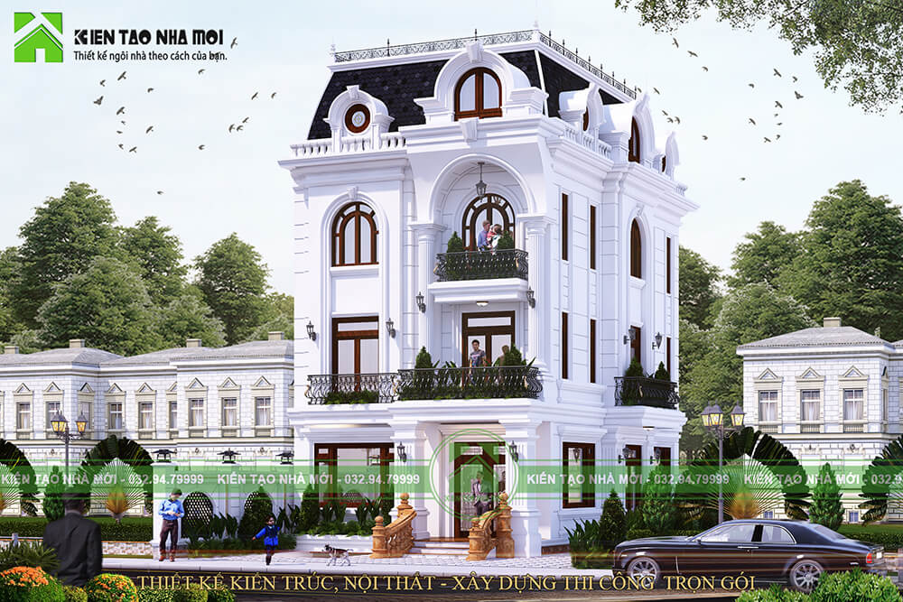 Thiết kế Biệt Thự tại Hà Nội THIẾT KẾ BIỆT THỰ TÂN CỔ ĐIỂN 3 TẦNG ẤN TƯỢNG, ĐẲNG CẤP 1586583940 2