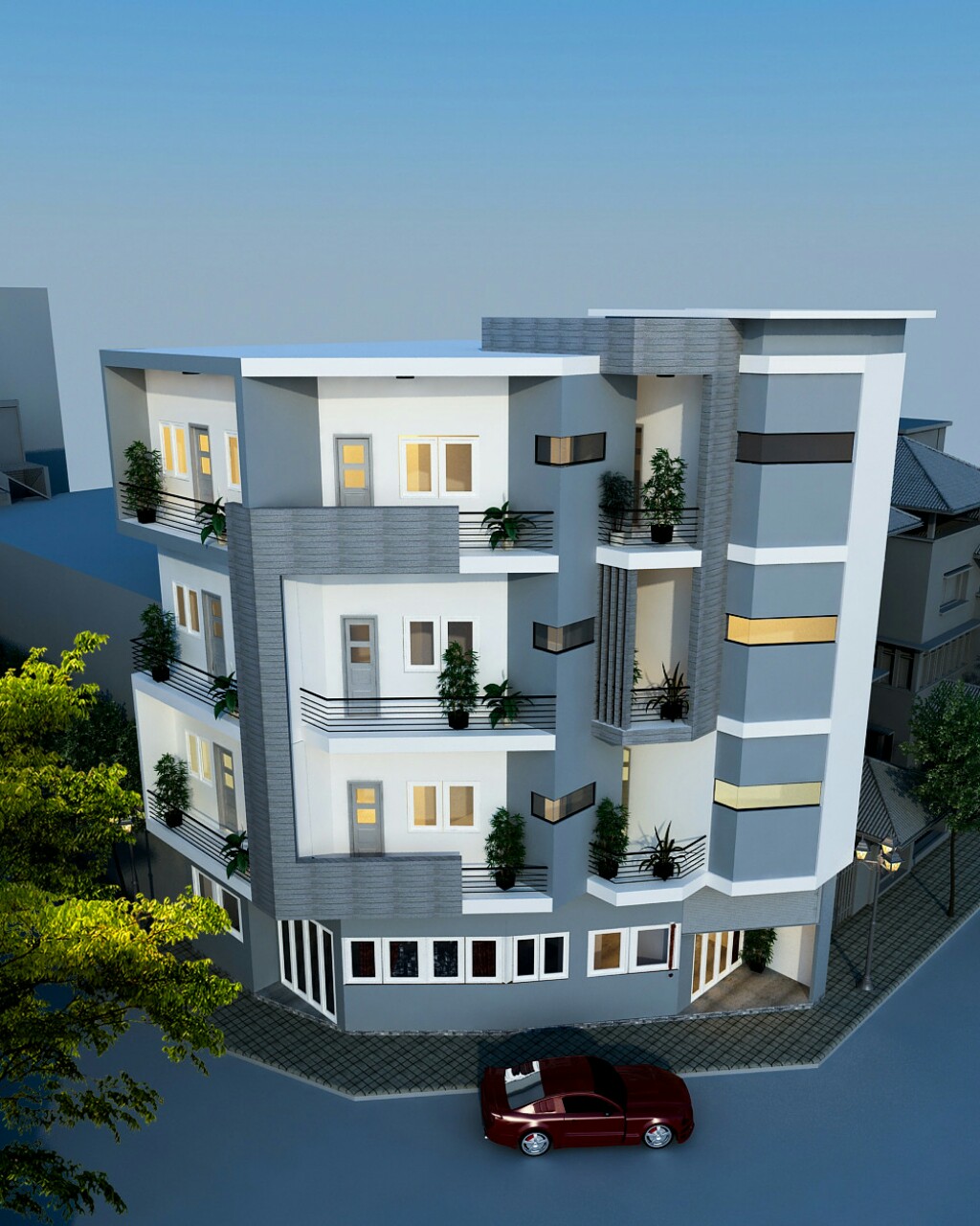 thiết kế Nhà 5 tầng tại Hà Nội Nhà trọ cho thuê 3 1551328089