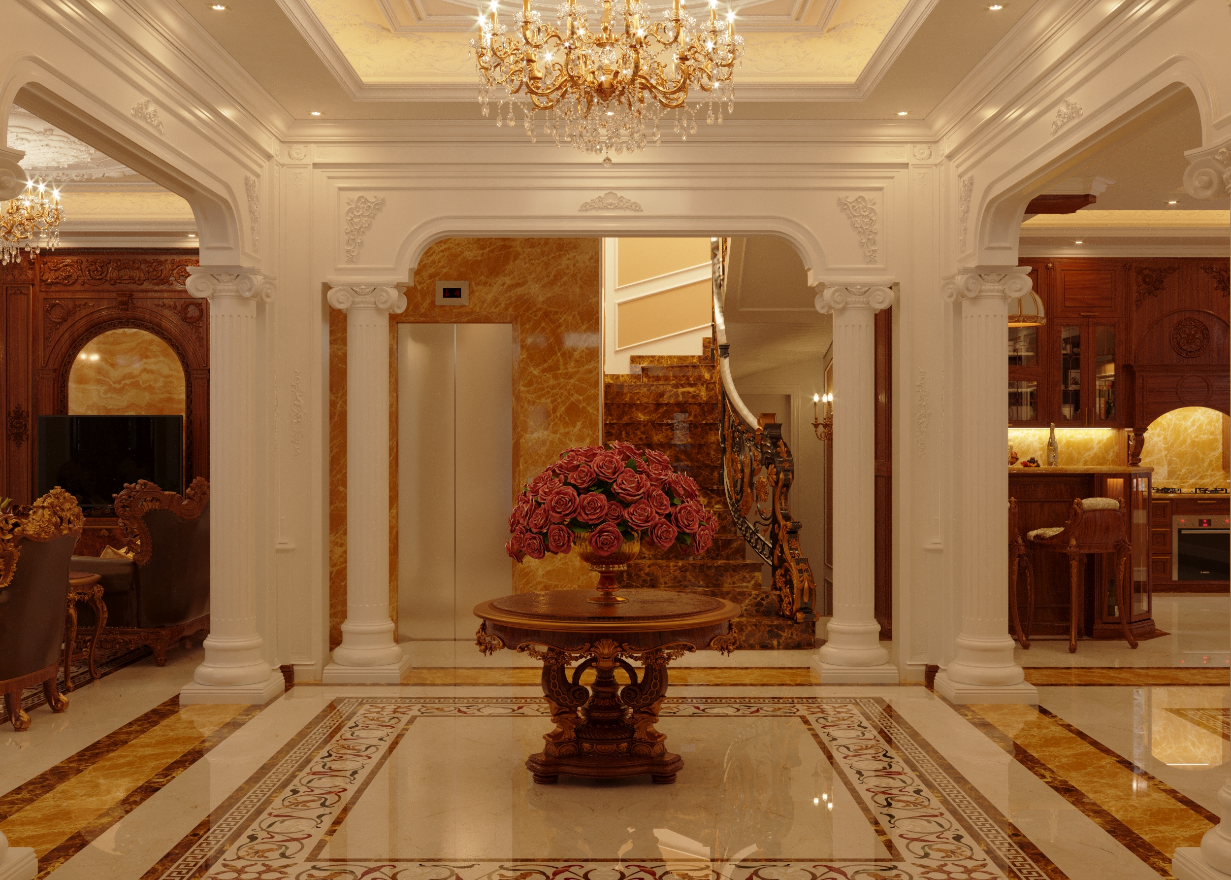 Thiết kế nội thất Biệt Thự tại Hà Nội Nội Thất tân cổ nhà Bác Hoàng 1628506979 0