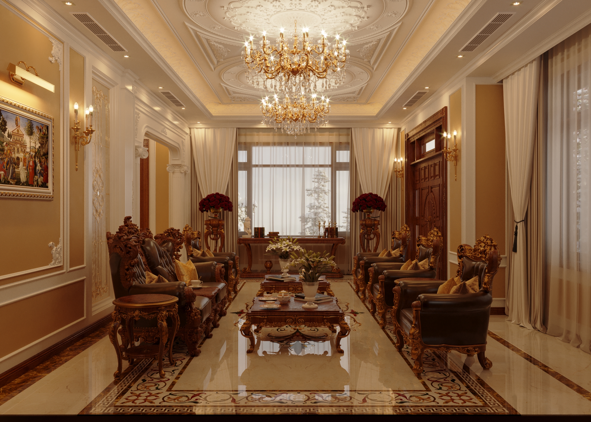 Thiết kế nội thất Biệt Thự tại Hà Nội Nội Thất tân cổ nhà Bác Hoàng 1628506980 3
