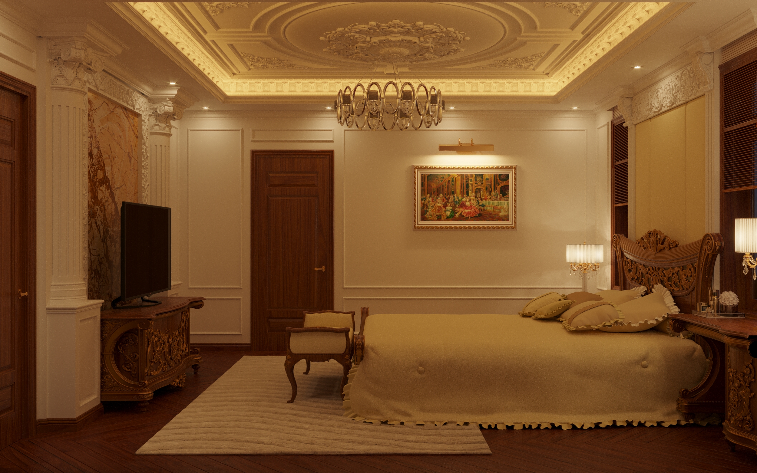 Thiết kế nội thất Biệt Thự tại Hà Nội Nội Thất tân cổ nhà Bác Hoàng 1628506980 6