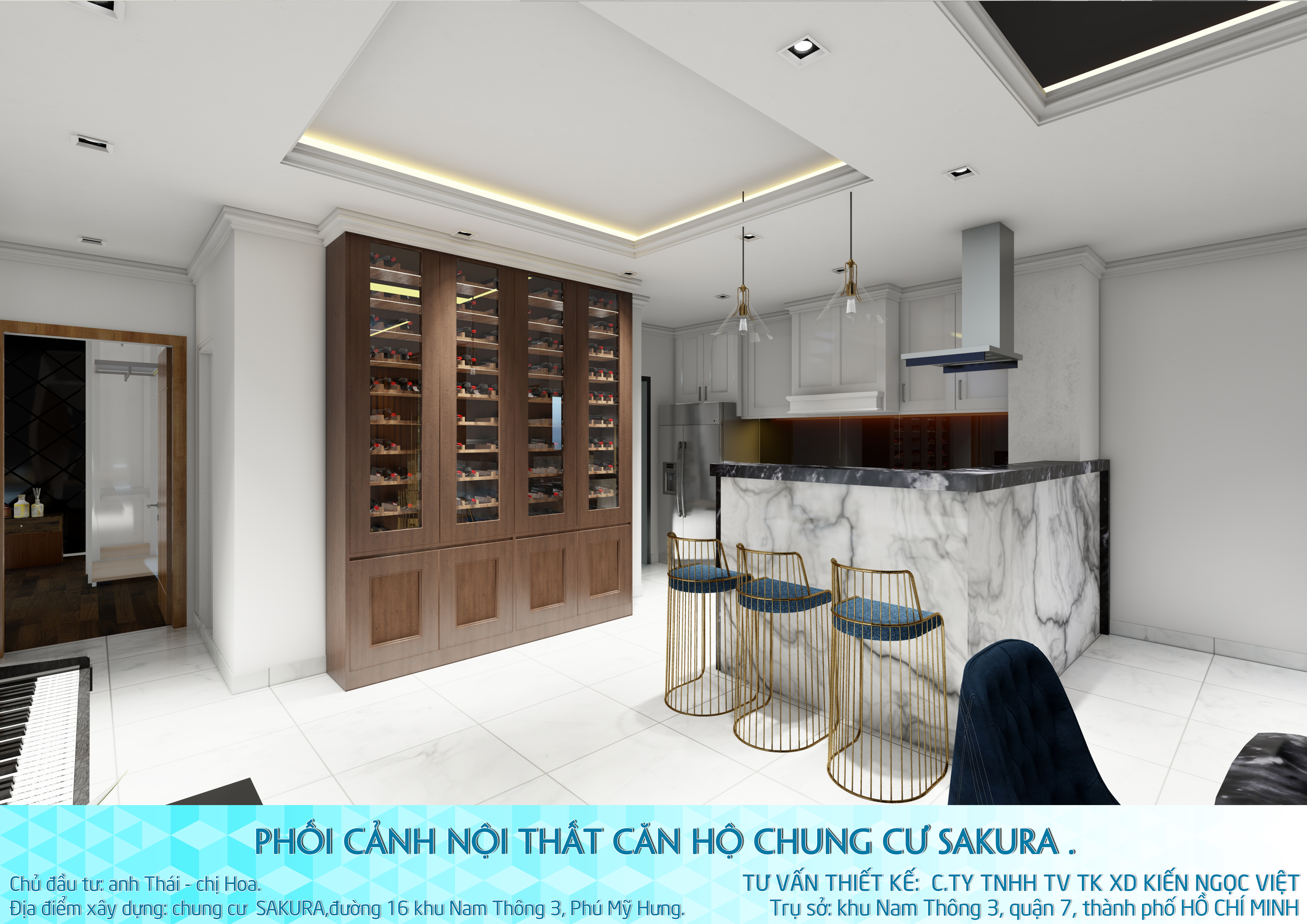 Thiết kế nội thất Chung Cư tại Hồ Chí Minh Căn hộ Sakura Midtown Phú Mỹ Hưng anh Thái chị Hoa 1582620699 3