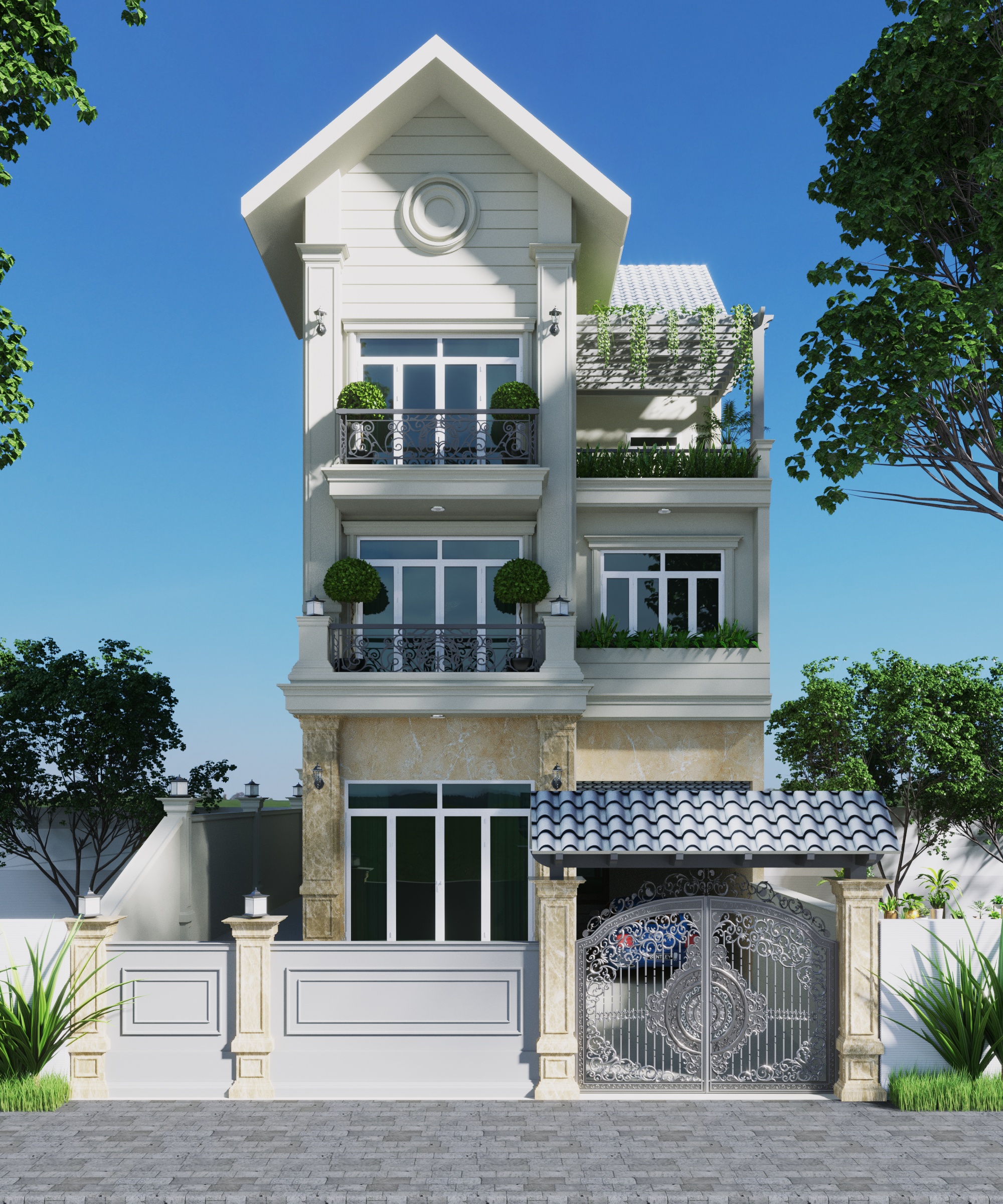 Thiết kế Biệt Thự tại Hồ Chí Minh BIỆT THỰ ANH NAM- CHỊ HÀ 1621000370 1