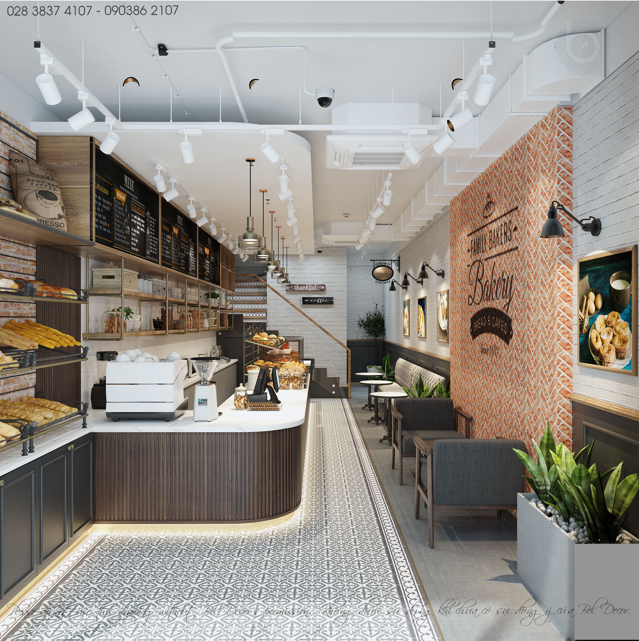 thiết kế nội thất Cafe tại Hồ Chí Minh THIẾT KẾ NỘI THẤT BAKERY (PR1911) 2 1562656056