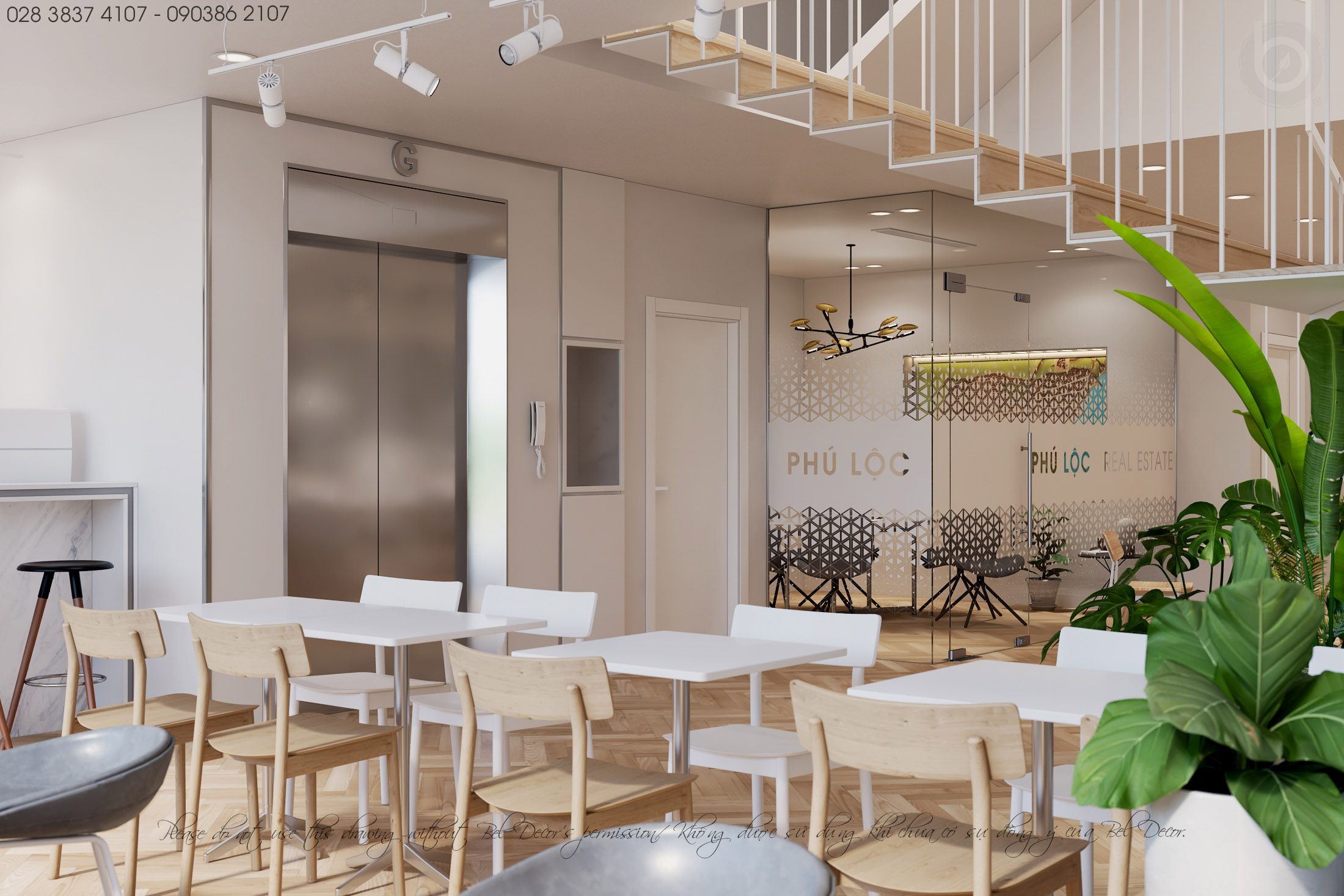 thiết kế nội thất Cafe tại Hồ Chí Minh THIẾT KẾ NỘI THẤT CAFE KẾT HỢP VĂN PHÒNG (PR1840) 3 1562655360