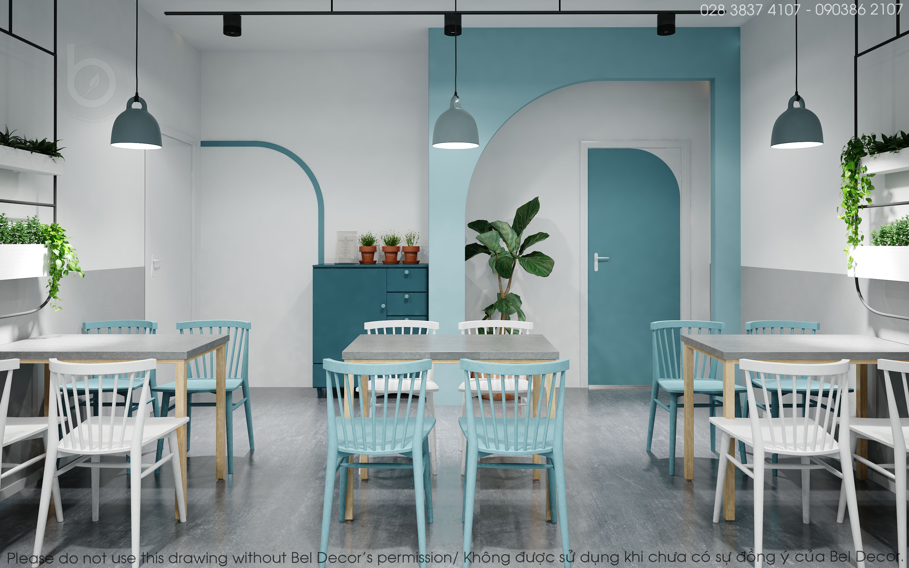 thiết kế nội thất Cafe tại Hồ Chí Minh THIẾT KẾ NỘI THẤT MILK-TEA SHOP (PR1824) 5 1540891824