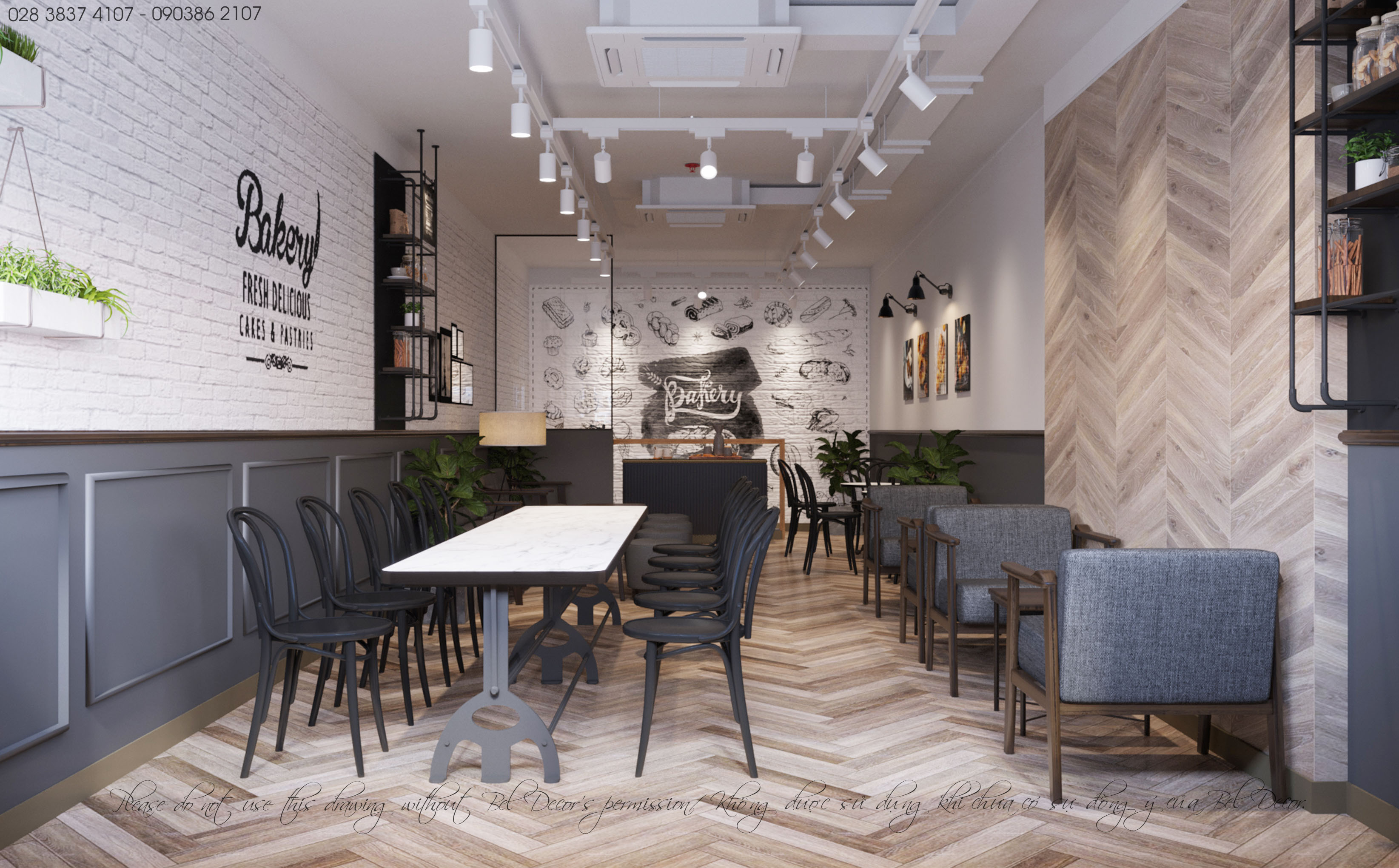 thiết kế nội thất Cafe tại Hồ Chí Minh THIẾT KẾ NỘI THẤT BAKERY (PR1911) 5 1562656058