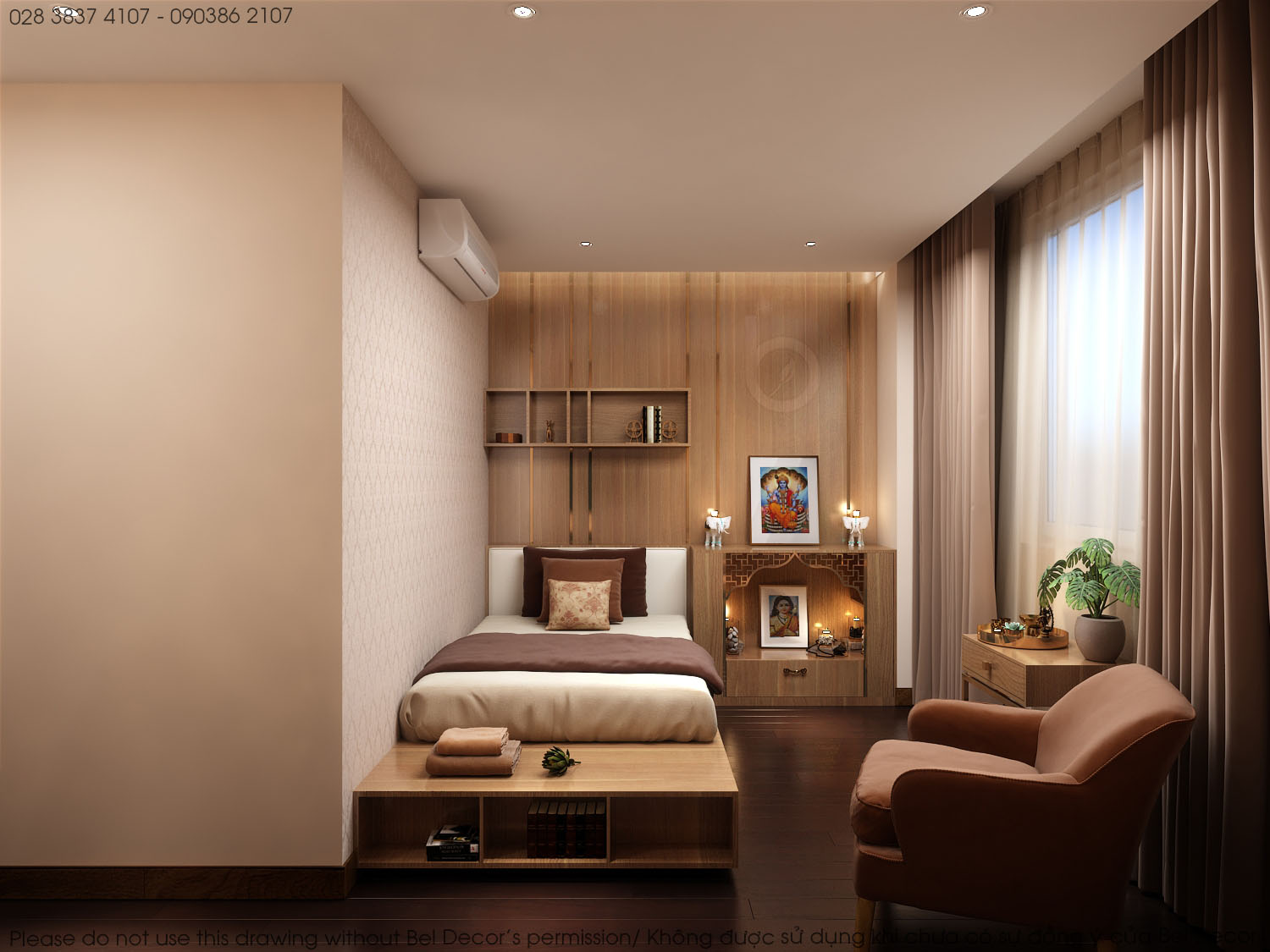 thiết kế nội thất chung cư tại Hồ Chí Minh Thiết kế nội - ngoại thất Penthouse HO17129 13 1537428041