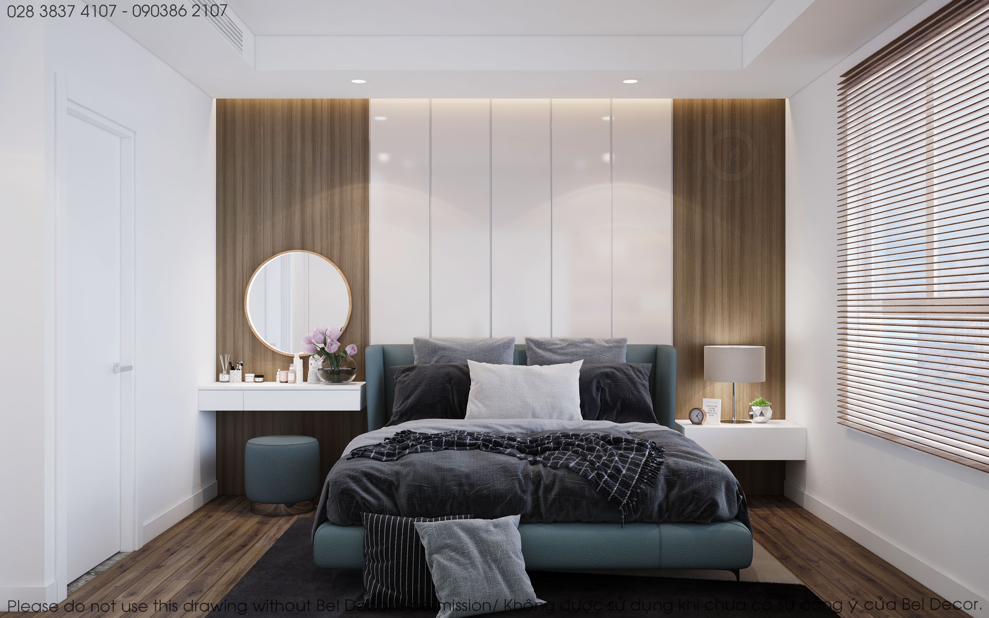 thiết kế nội thất chung cư tại Hồ Chí Minh Thiết kế nội - ngoại thất căn hộ HO1885 2 1546421921