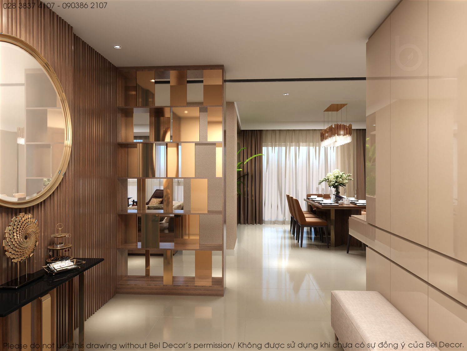 thiết kế nội thất chung cư tại Hồ Chí Minh Thiết kế nội - ngoại thất Penthouse HO17129 5 1537428025