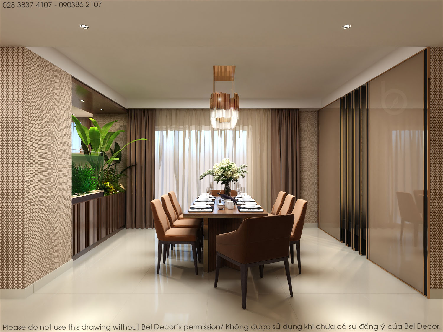thiết kế nội thất chung cư tại Hồ Chí Minh Thiết kế nội - ngoại thất Penthouse HO17129 6 1537428036