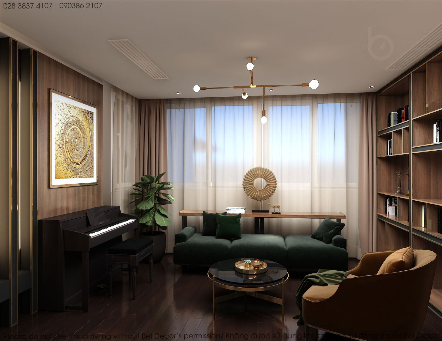 thiết kế nội thất chung cư tại Hồ Chí Minh Thiết kế nội - ngoại thất Penthouse HO17129 8 1537428030