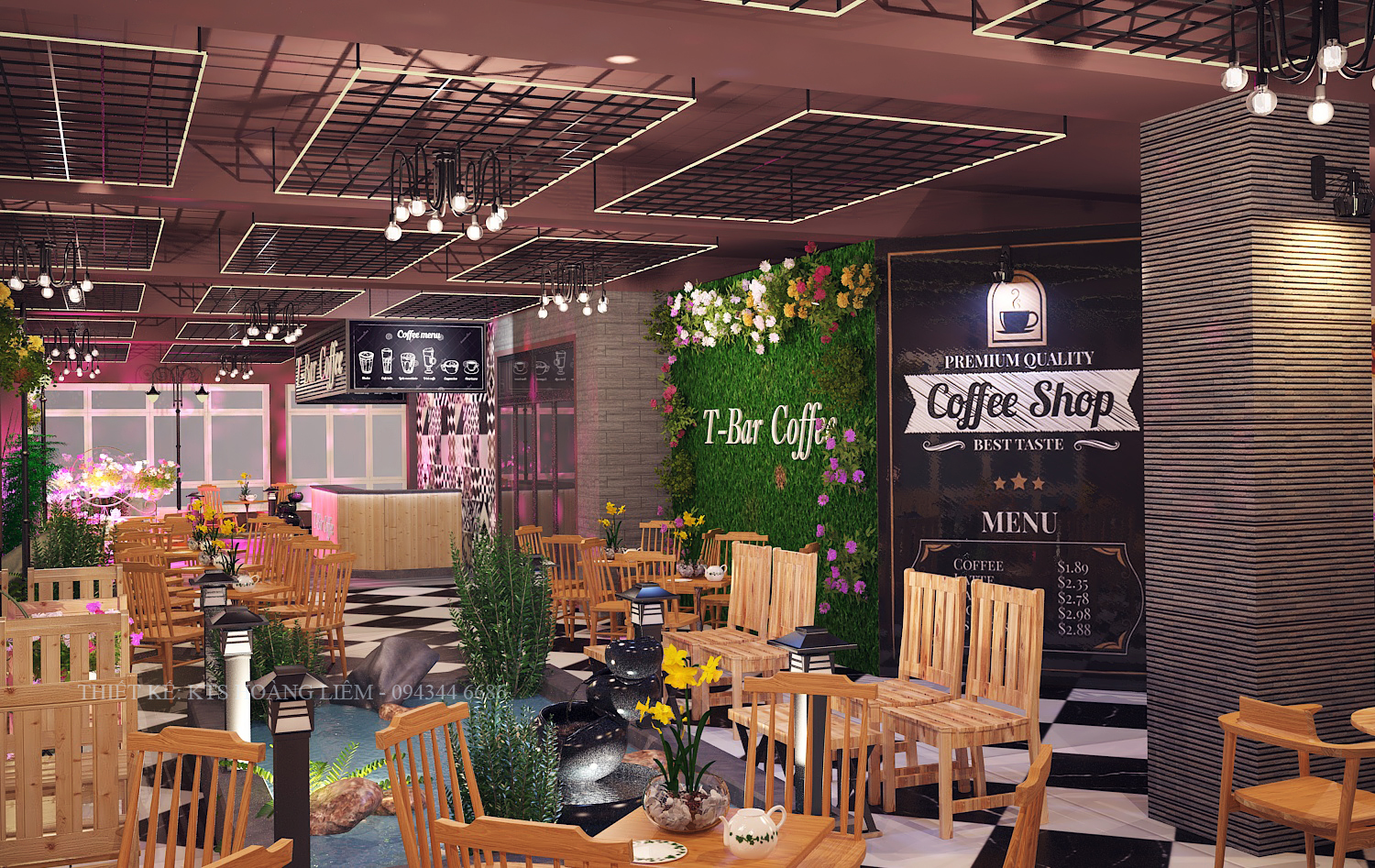 Thiết kế nội thất Cafe tại Vĩnh Phúc Thiết kế không gian cafe Vĩnh Phúc 1576581383 1