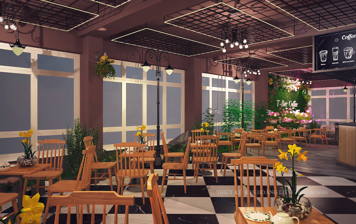 Thiết kế nội thất Cafe tại Vĩnh Phúc Thiết kế không gian cafe Vĩnh Phúc 1576581383 5