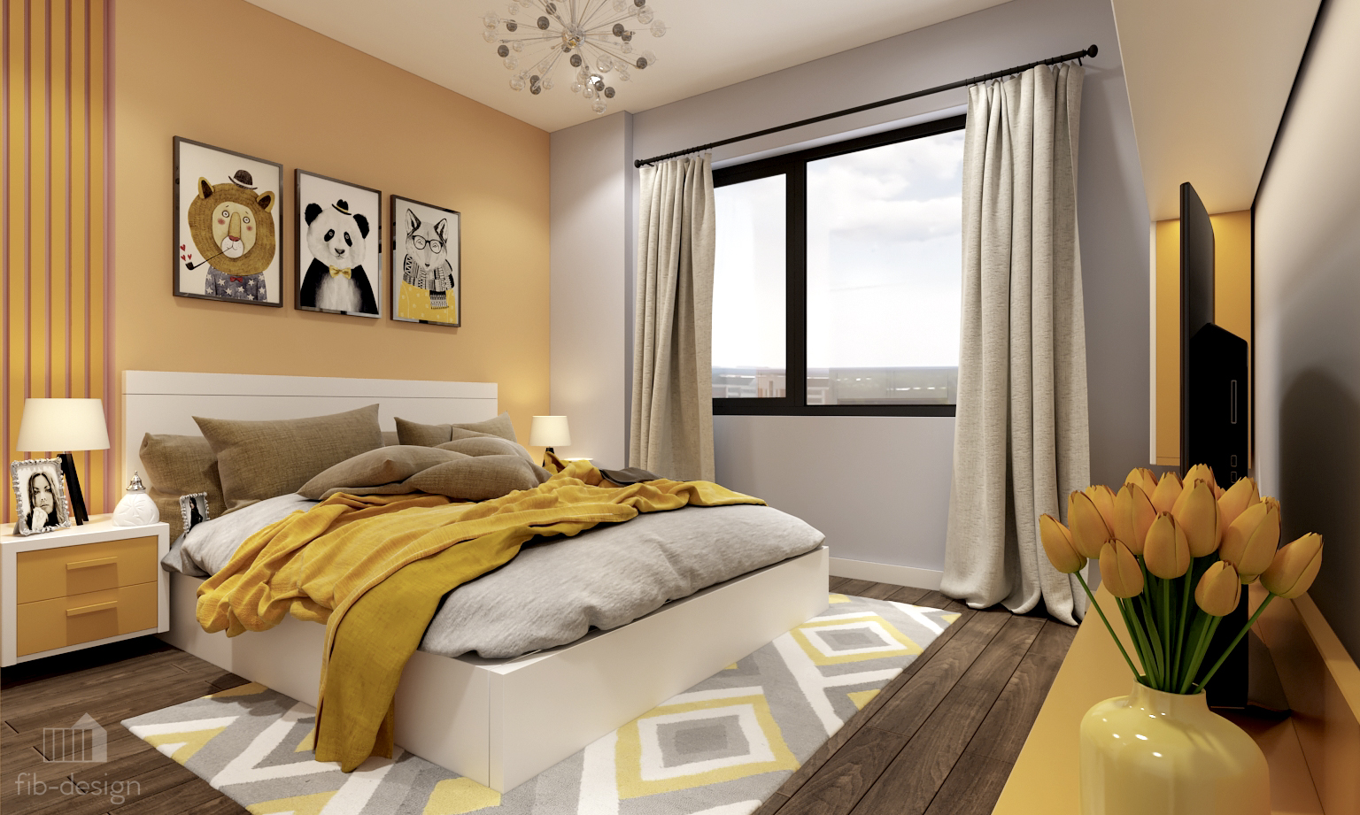 thiết kế nội thất chung cư tại Hà Nội Phòng mẫu Goldmark city 15 1548751370