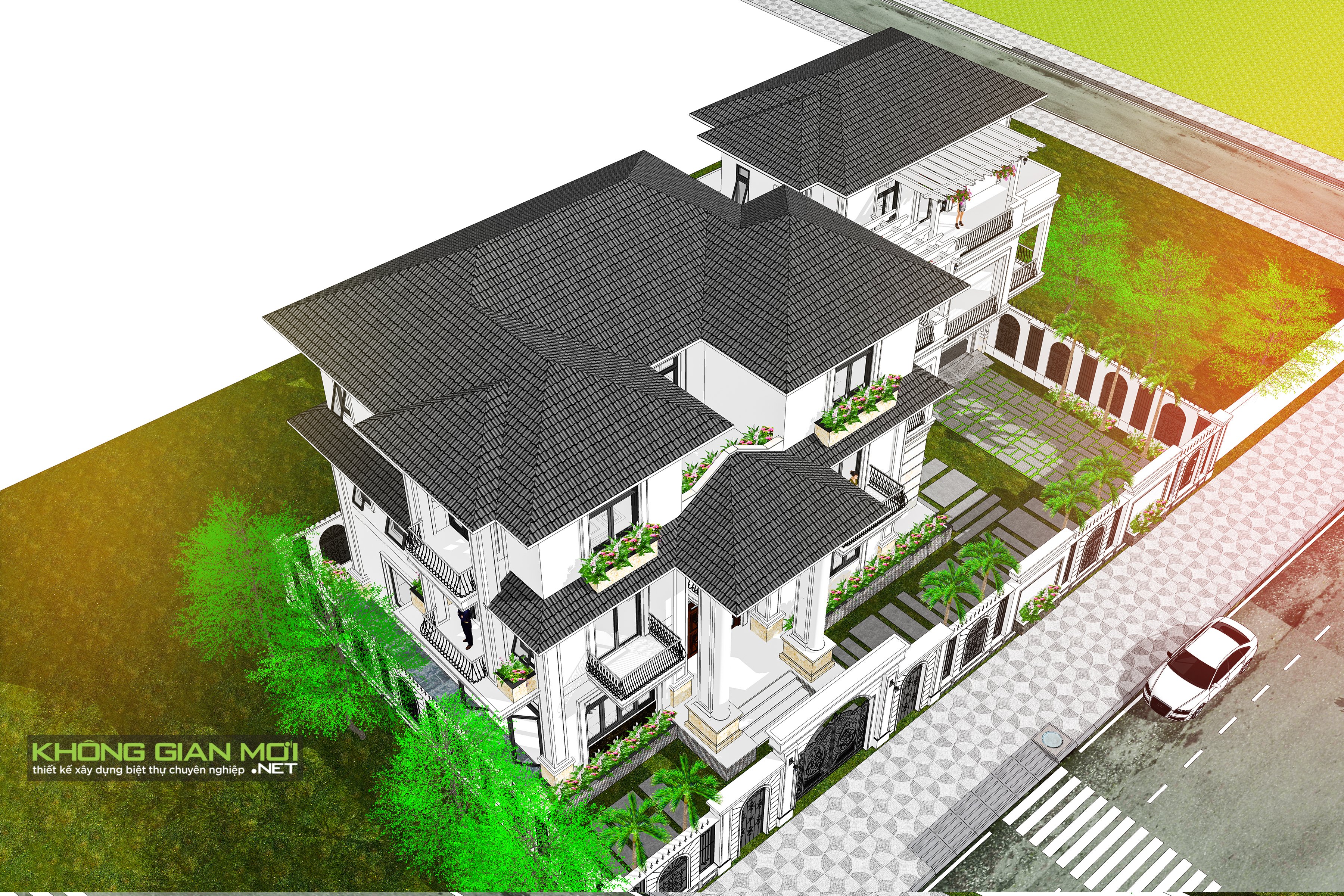 thiết kế Biệt Thự tại Kiên Giang BIỆT THỰ TÂN CỔ ĐIỂN ANH ÁI - KIÊN GIANG 14 1542878583