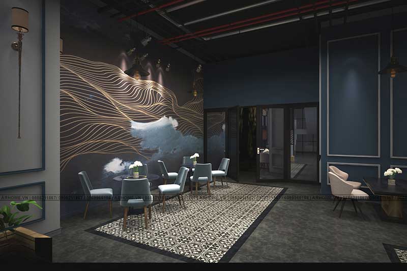 Thiết kế nội thất Cafe tại Hà Nội Thiết kế nội thất đẹp cho quán Cà phê Tecco Complex phong cách Đương đại 1583206818 3