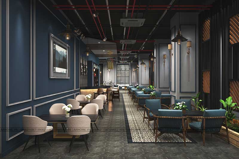 Thiết kế nội thất Cafe tại Hà Nội Thiết kế nội thất đẹp cho quán Cà phê Tecco Complex phong cách Đương đại 1583206819 1