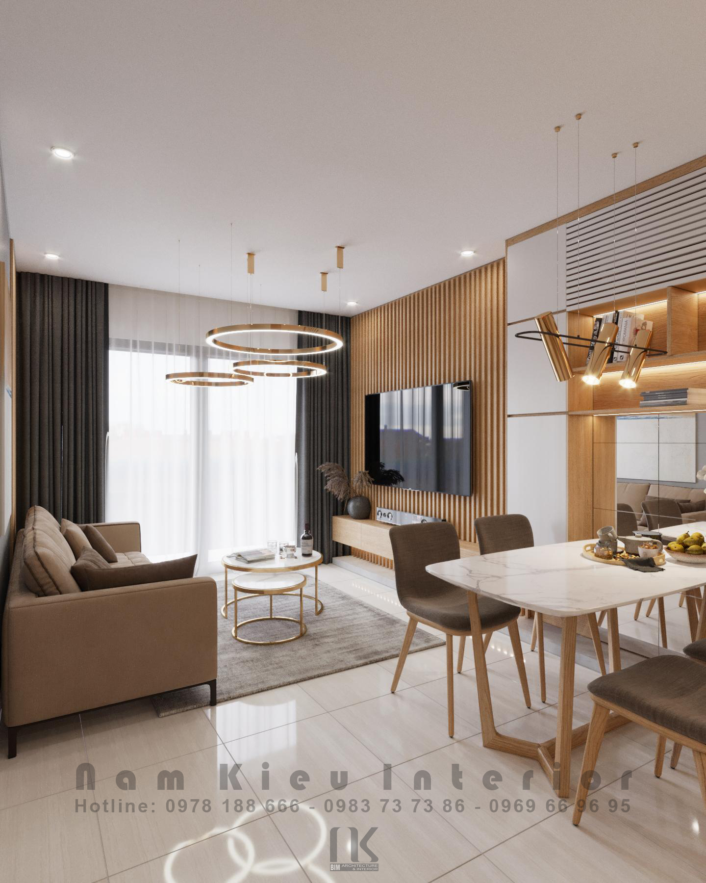 Thiết kế nội thất Chung Cư tại Hà Nội Căn hộ 2PN tại chung cư Vinhomes Smart City 1590635776 2