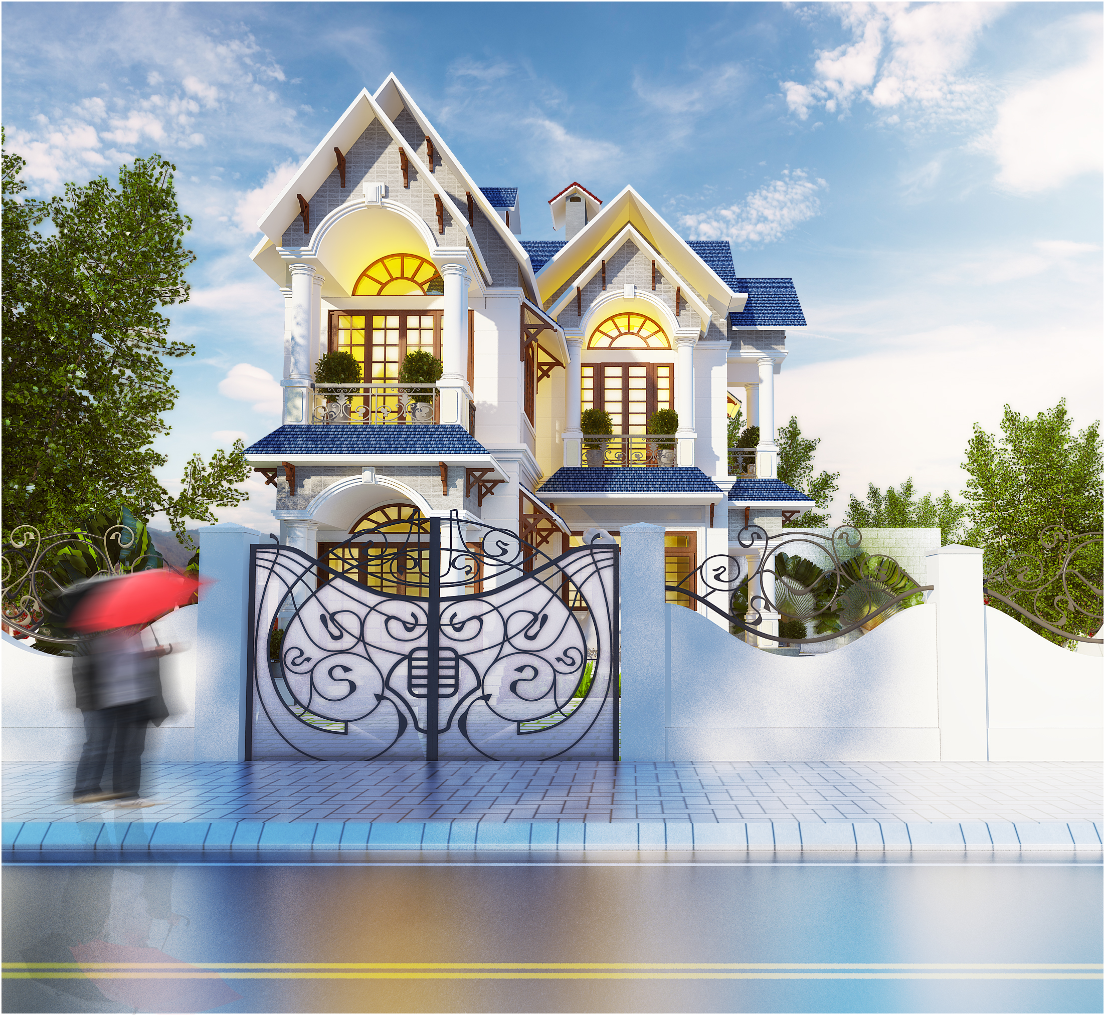 thiết kế Biệt Thự 2 tầng tại Quảng Ngãi Biệt thự Quảng Ngãi 4 1537715115