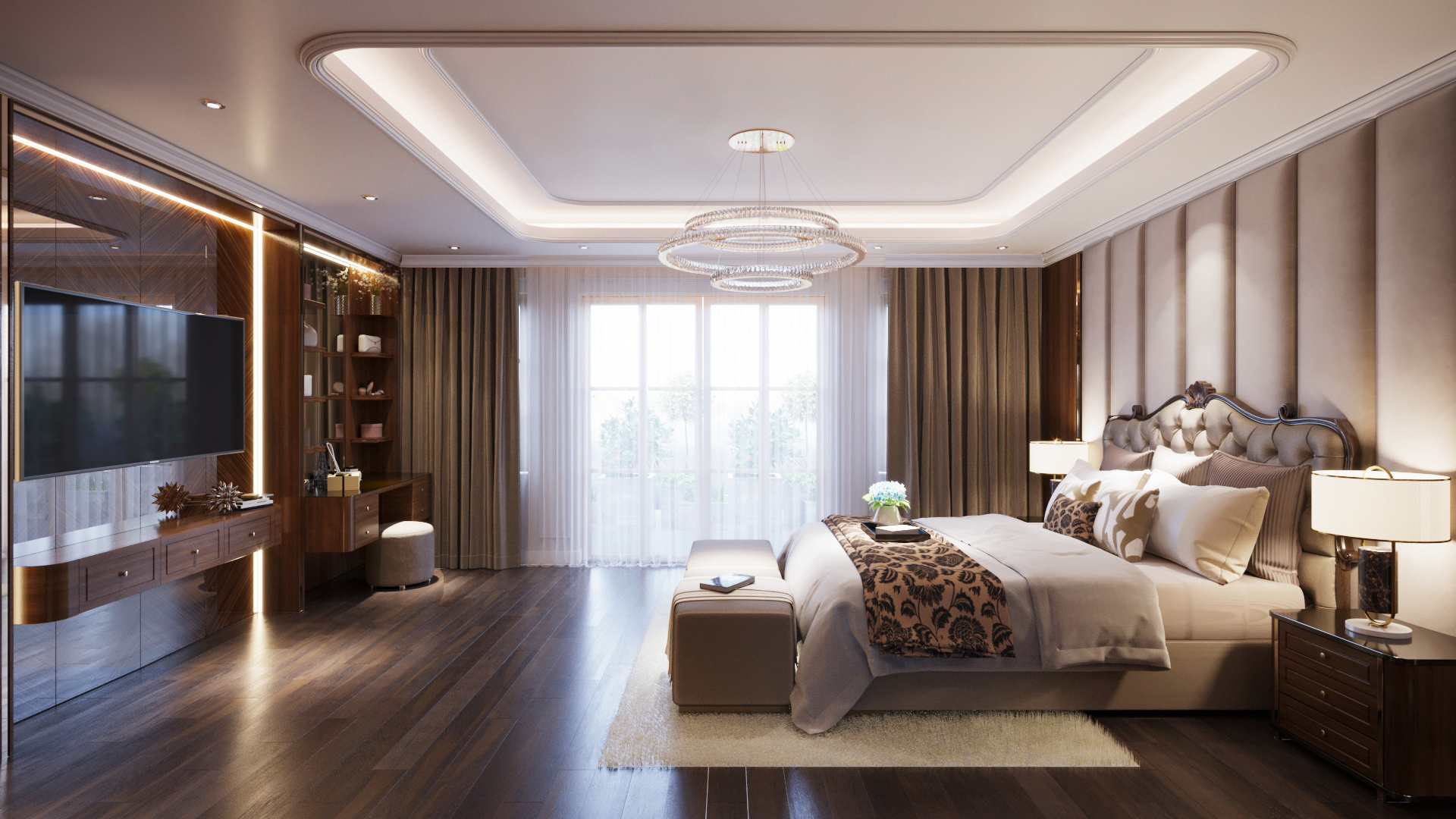 Thiết kế nội thất Biệt Thự tại Hồ Chí Minh Phòng ngủ Master 1676733542 2