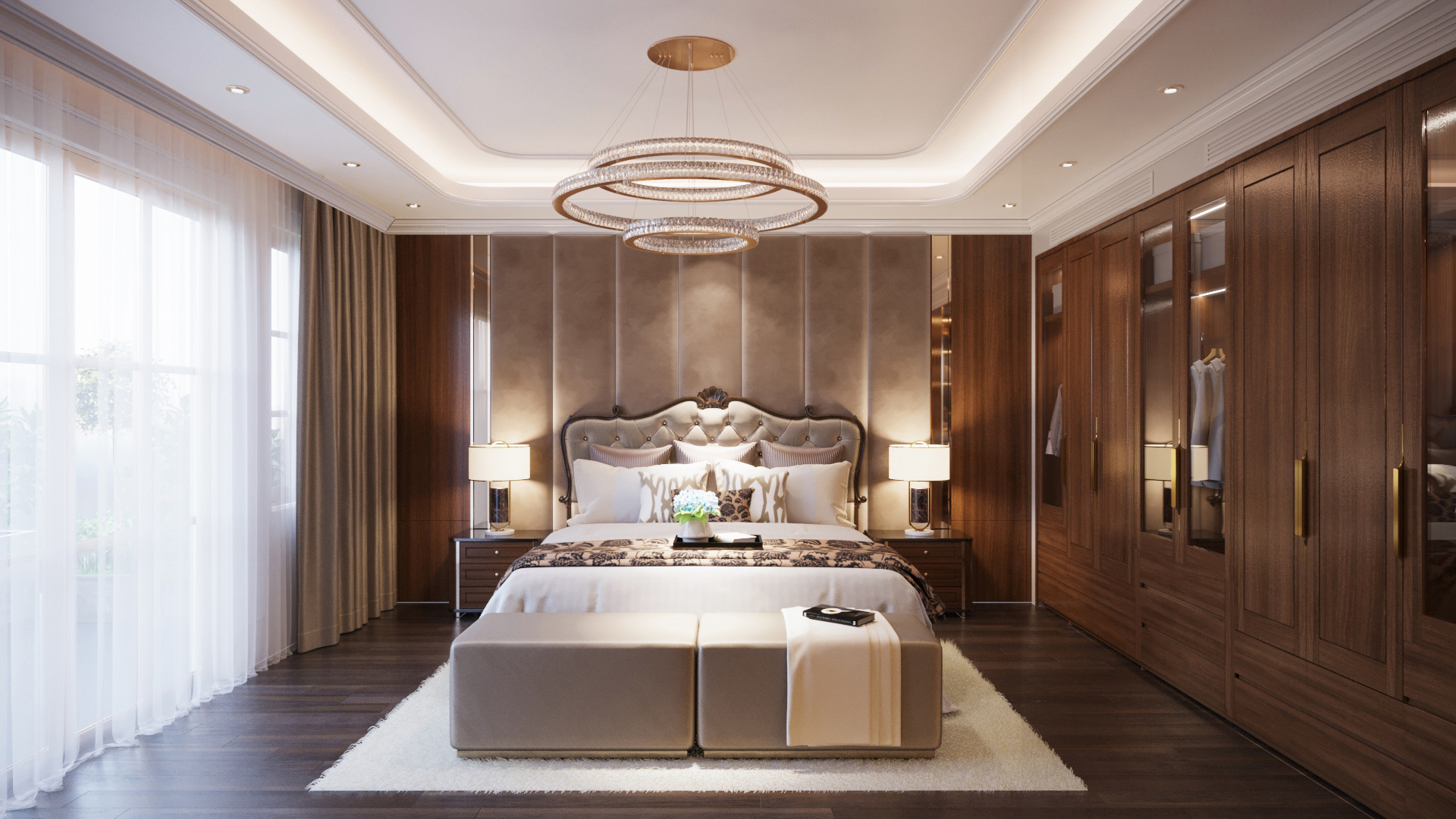 Thiết kế nội thất Biệt Thự tại Hồ Chí Minh Phòng ngủ Master 1676733542 3