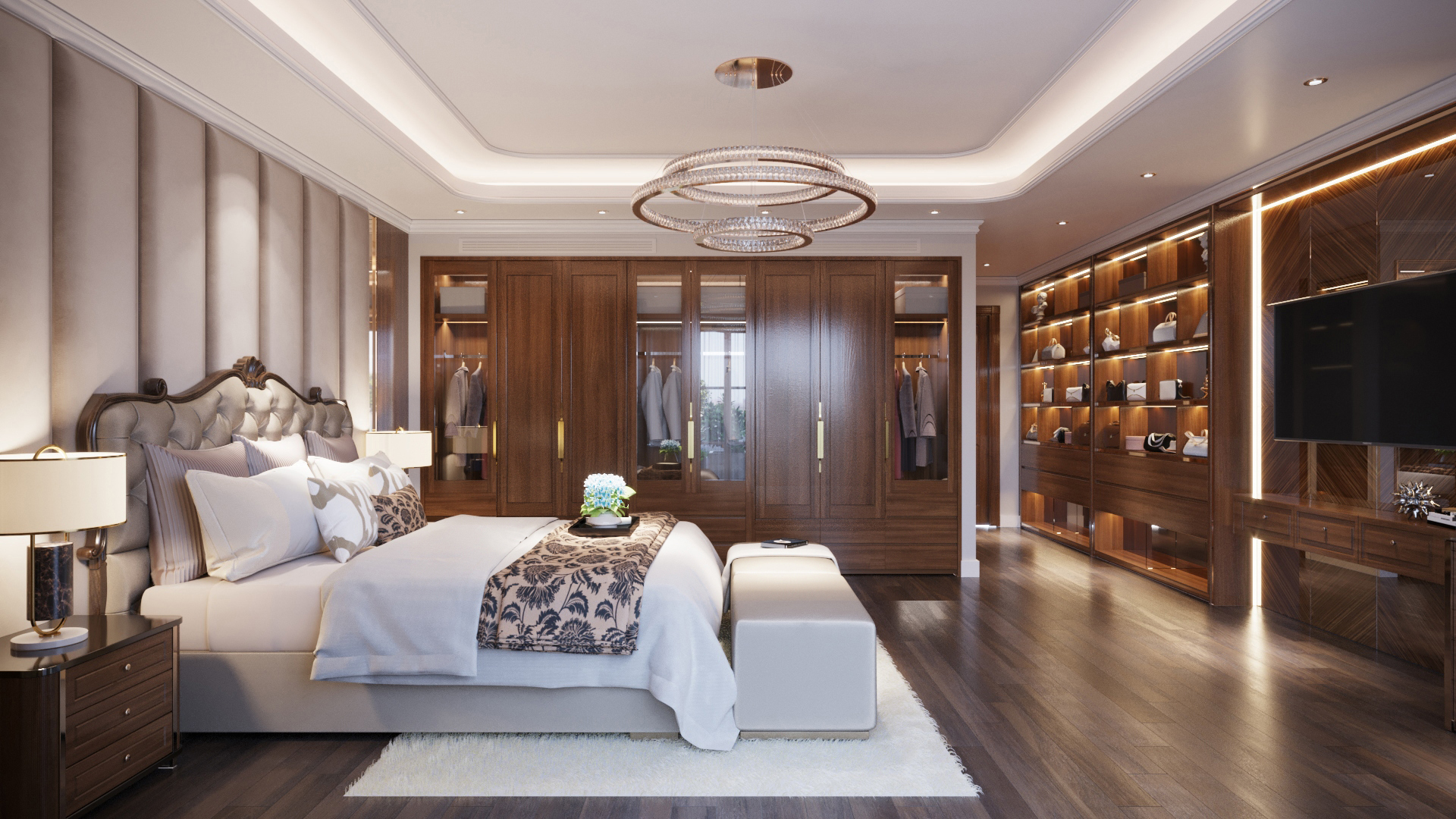 Thiết kế nội thất Biệt Thự tại Hồ Chí Minh Phòng ngủ Master 1676733543 0