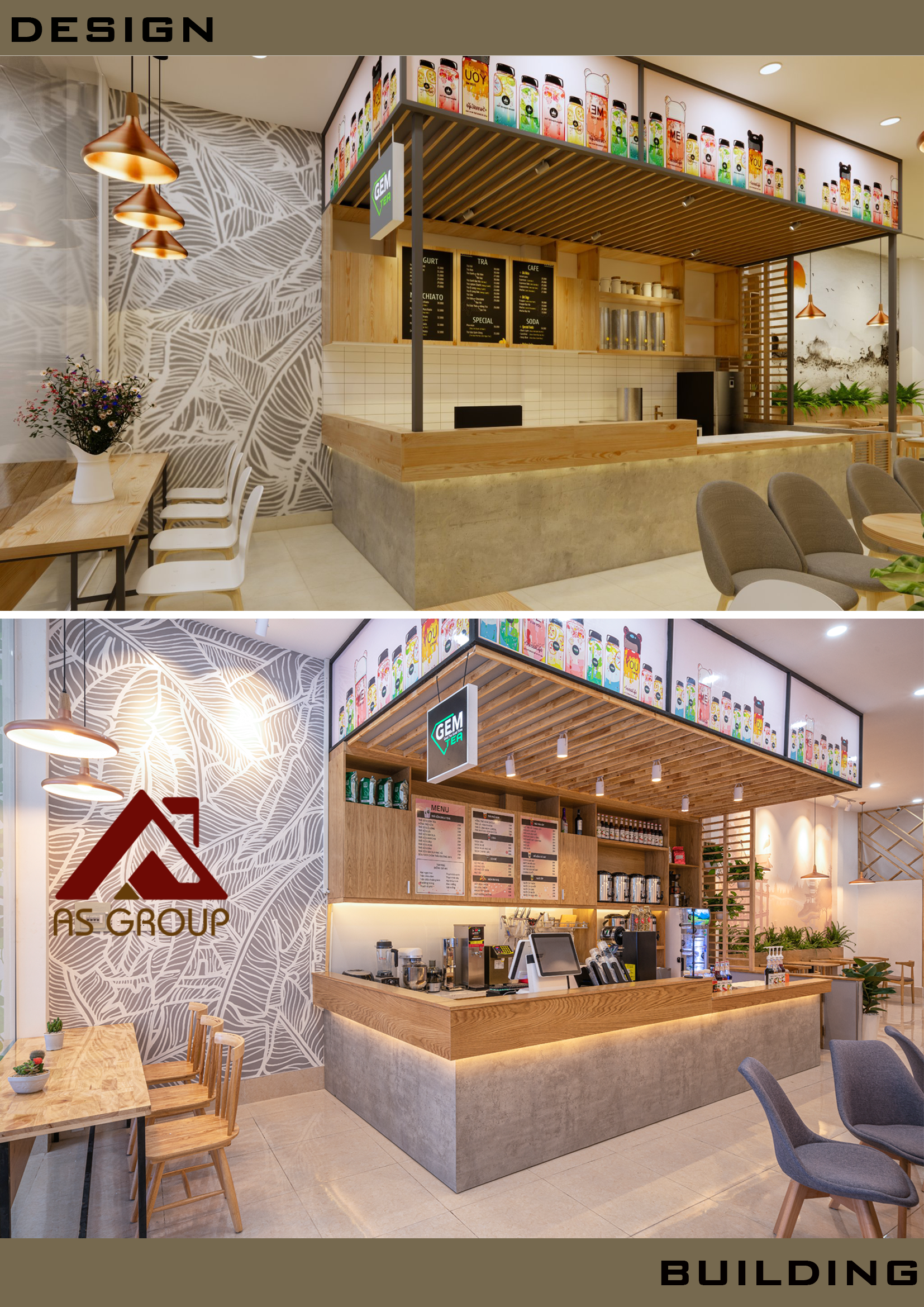 thiết kế nội thất Cafe tại Hồ Chí Minh Trà Sữa I G.E.M TEA HOUSE 2 1565140062