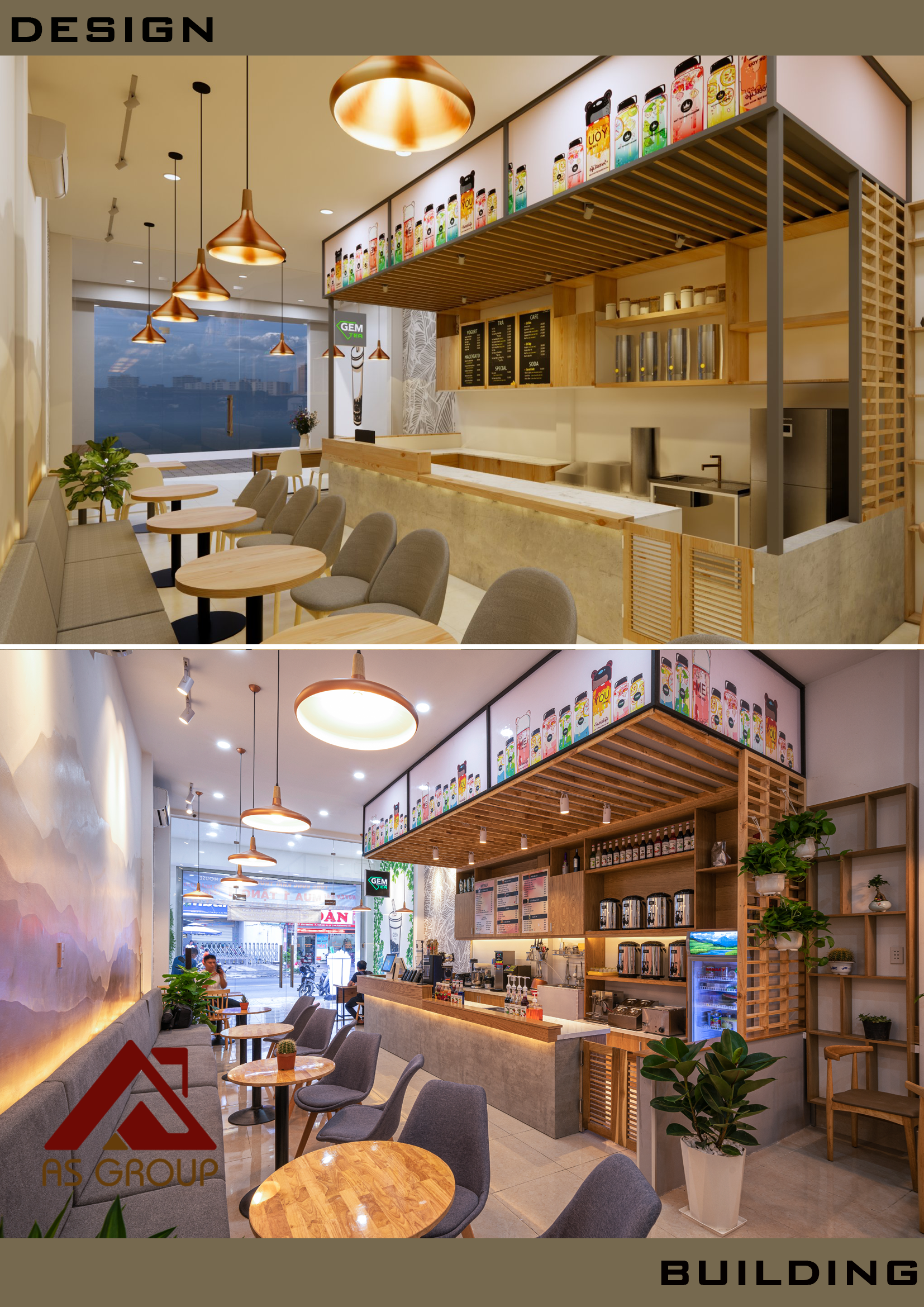 thiết kế nội thất Cafe tại Hồ Chí Minh Trà Sữa I G.E.M TEA HOUSE 3 1565140062