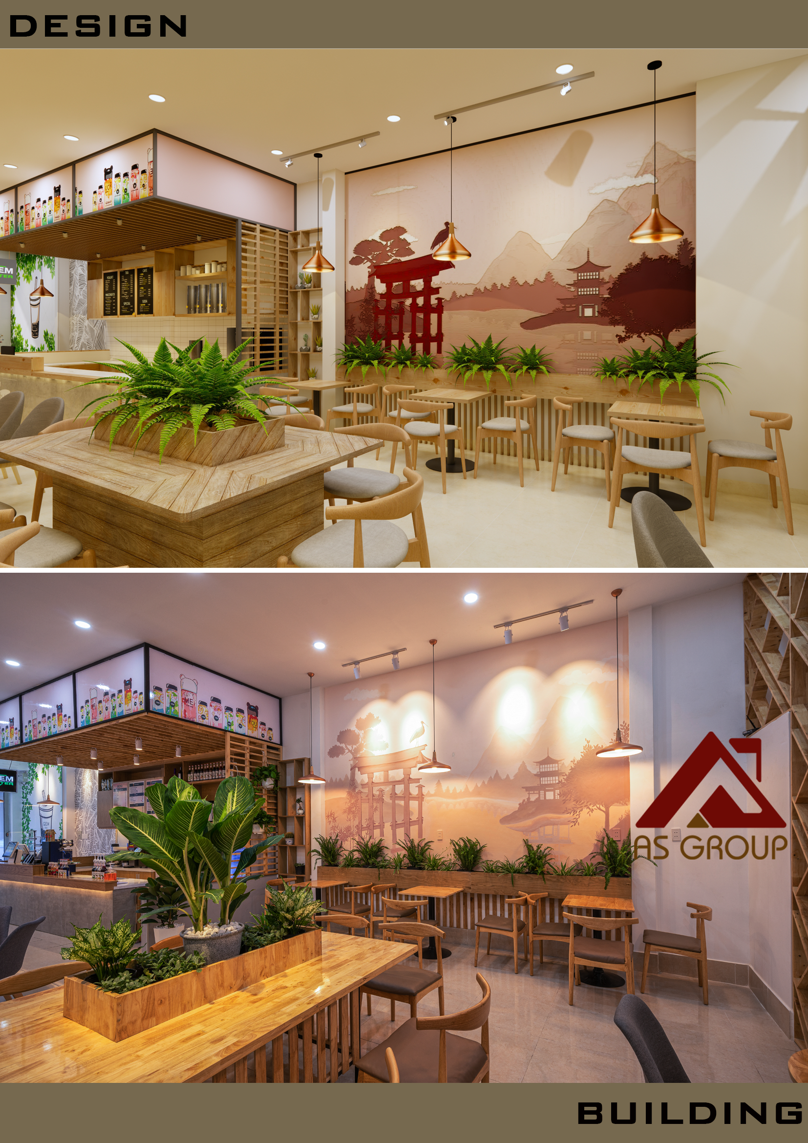 thiết kế nội thất Cafe tại Hồ Chí Minh Trà Sữa I G.E.M TEA HOUSE 4 1565140061