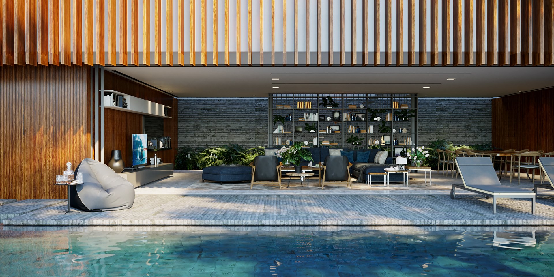 thiết kế nội thất Biệt Thự tại Hồ Chí Minh Modern Tropical Living 8 1536741459