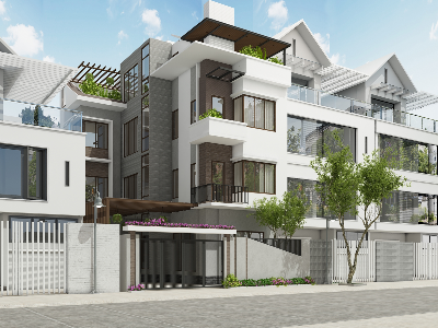 Thiết kế Biệt Thự tại Hà Nội Biệt thự thành phố Giao Lưu Hà Nội