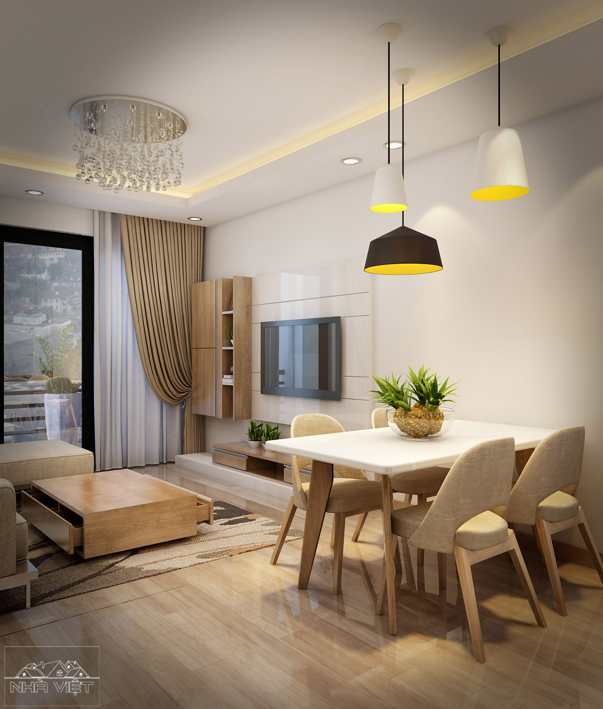 thiết kế nội thất chung cư tại Hà Nội Apartment 75sq in Park Hill 2 1534402549