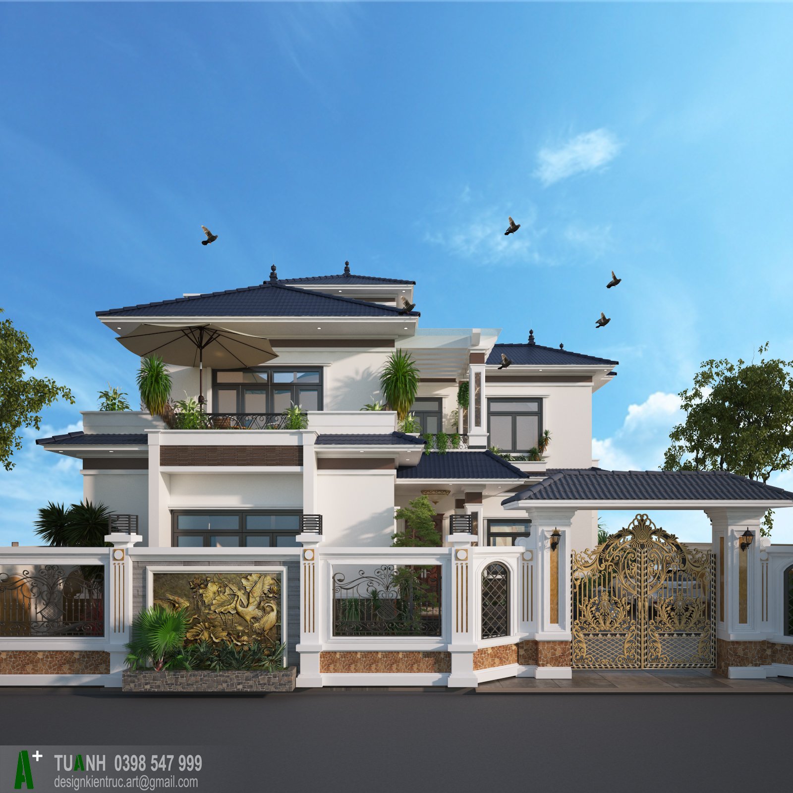 Thiết kế Biệt Thự tại Bắc Ninh Biệt thự Mr.Thành - Bắc Binh 1642351208 7