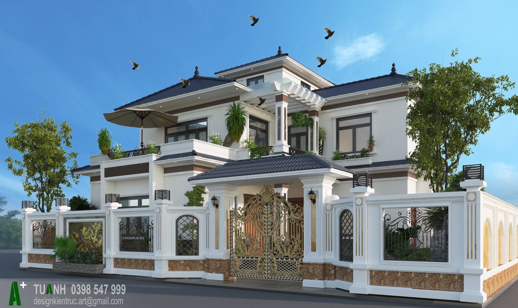 Thiết kế Biệt Thự tại Bắc Ninh Biệt thự Mr.Thành - Bắc Binh 1642351208 9