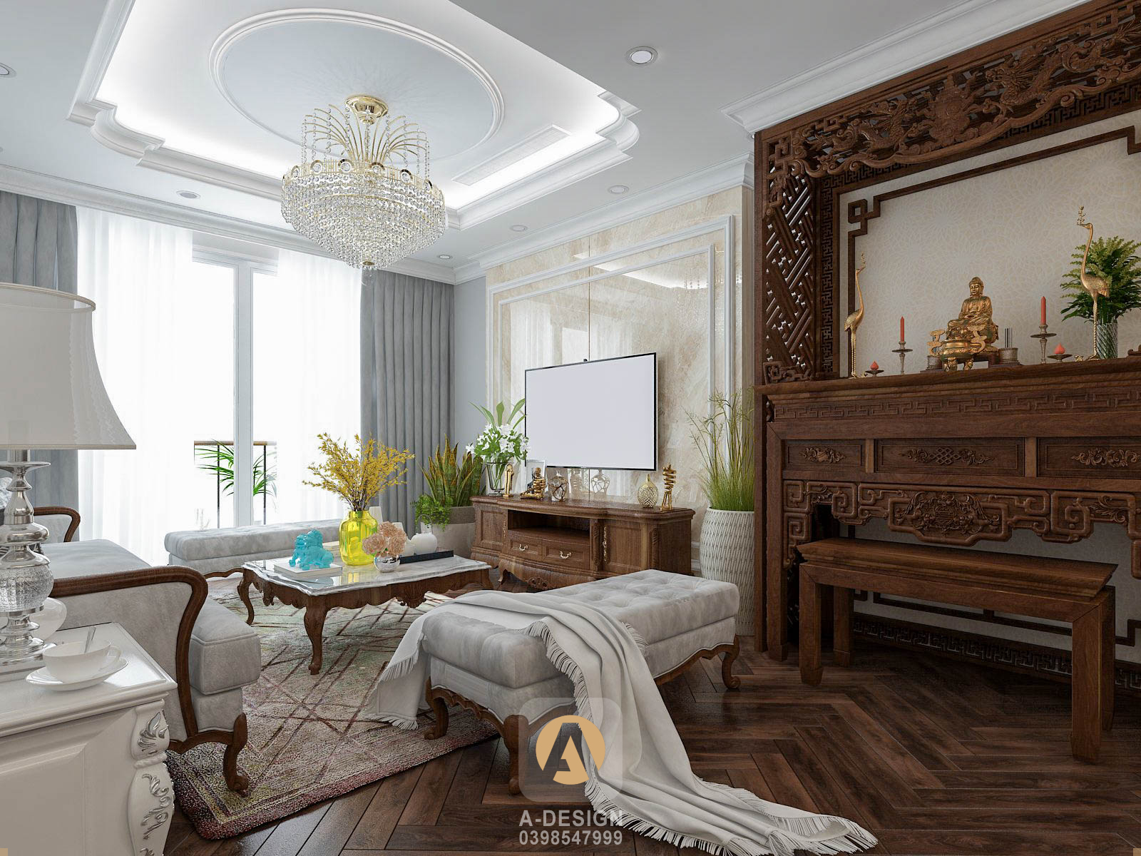 Thiết kế nội thất Chung Cư tại Hà Nội Căn hộ chung cư - Ms.Vân 1642351921 2