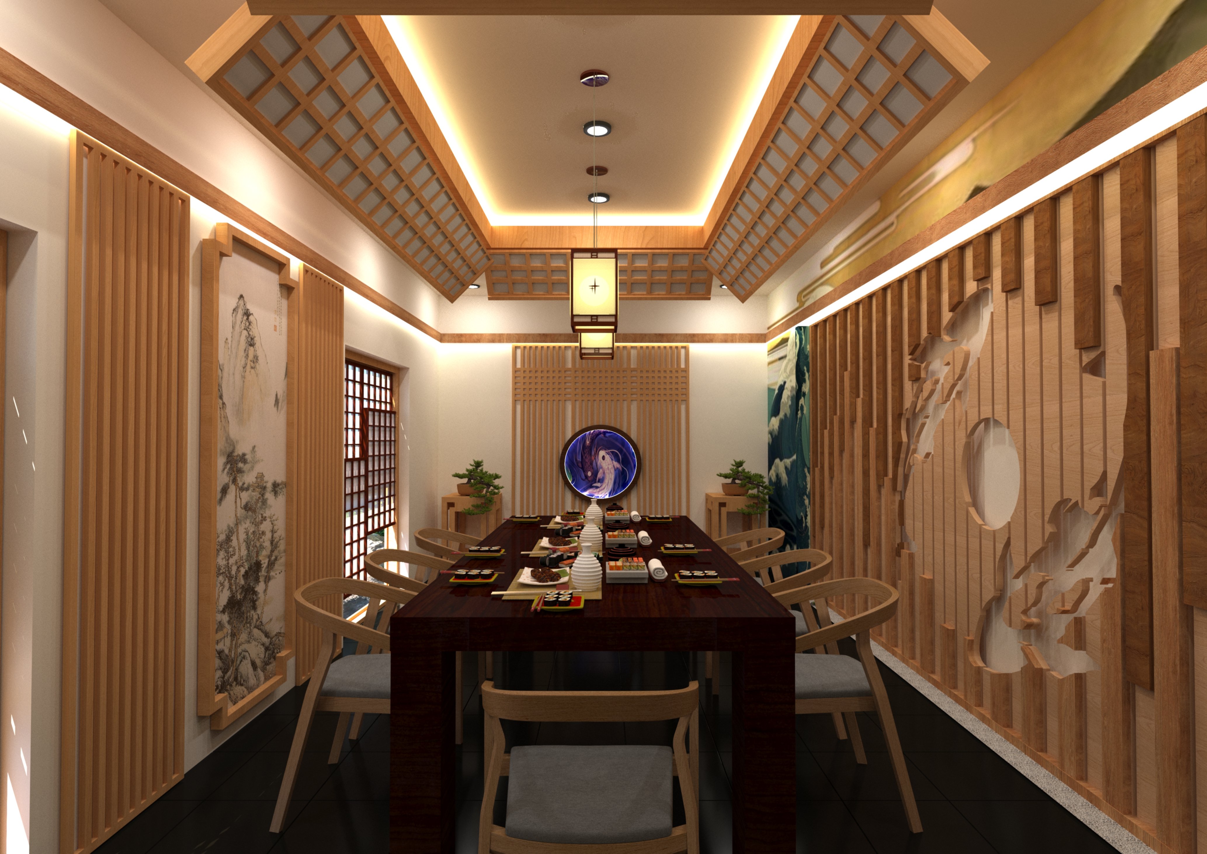 Thiết kế nội thất Nhà Hàng tại Hồ Chí Minh Đồ án thiết kế nhà hàng Nhật Bản 1633334938 1