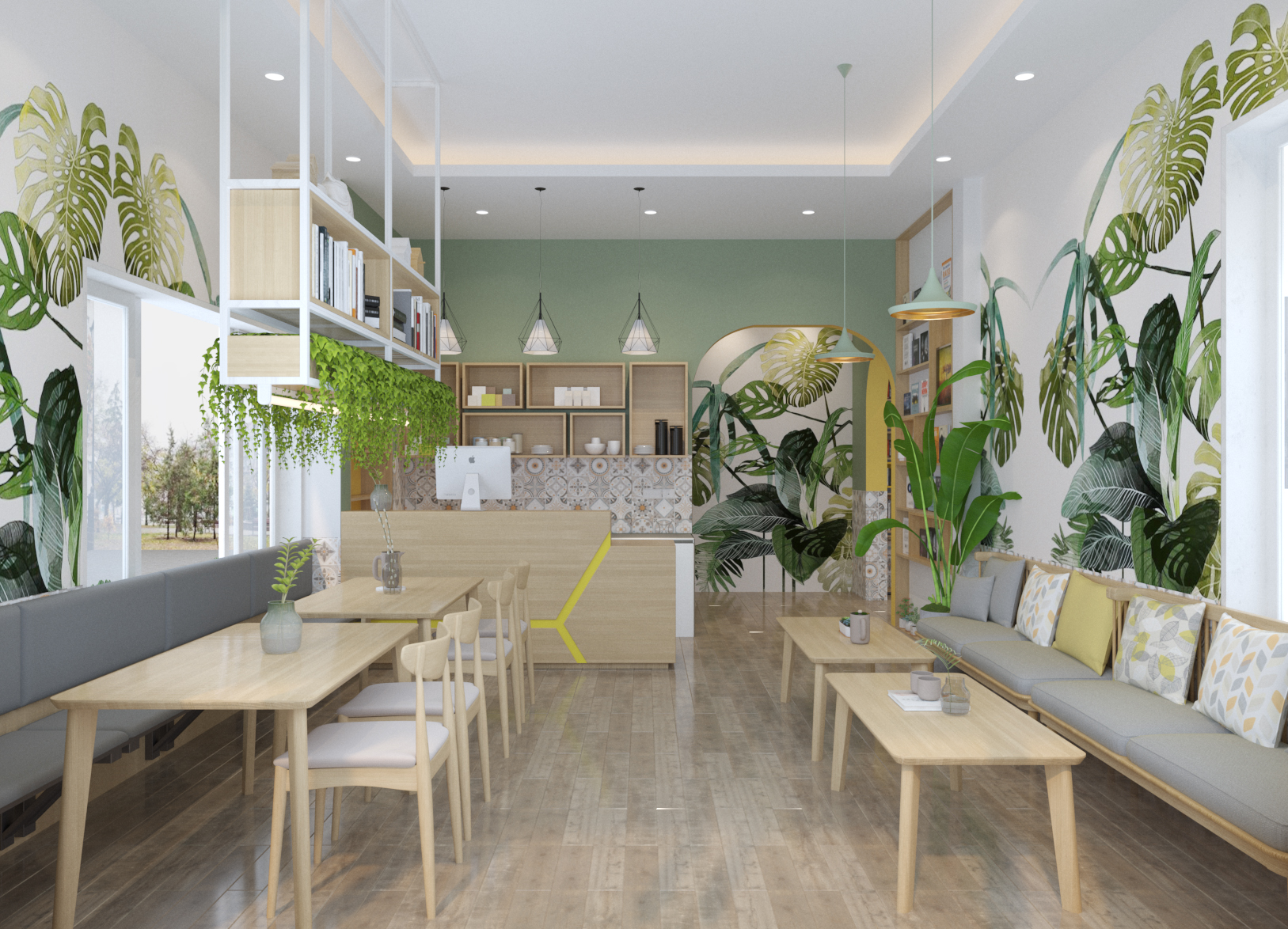 Thiết kế nội thất Cafe tại Hà Nội coffee Phùng Khoang 1615186976 1