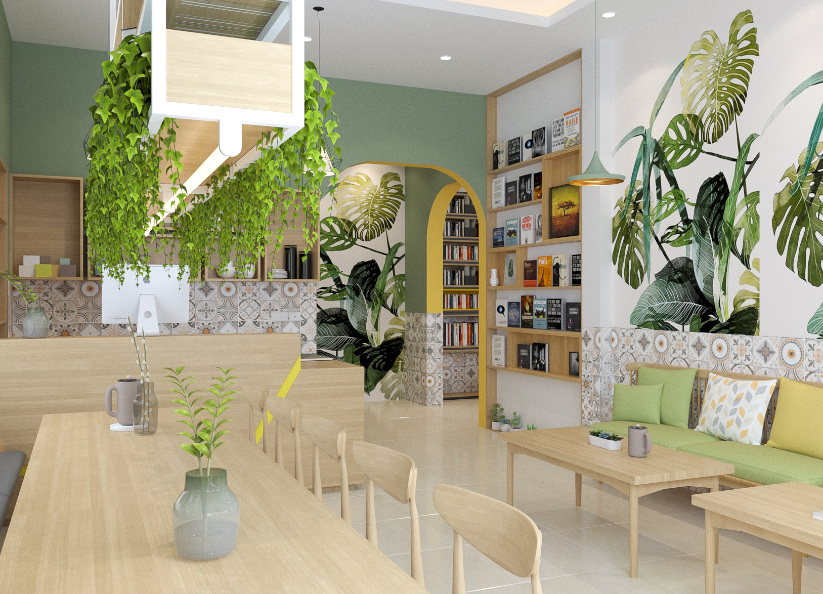 Thiết kế nội thất Cafe tại Hà Nội coffee Phùng Khoang 1615186977 0