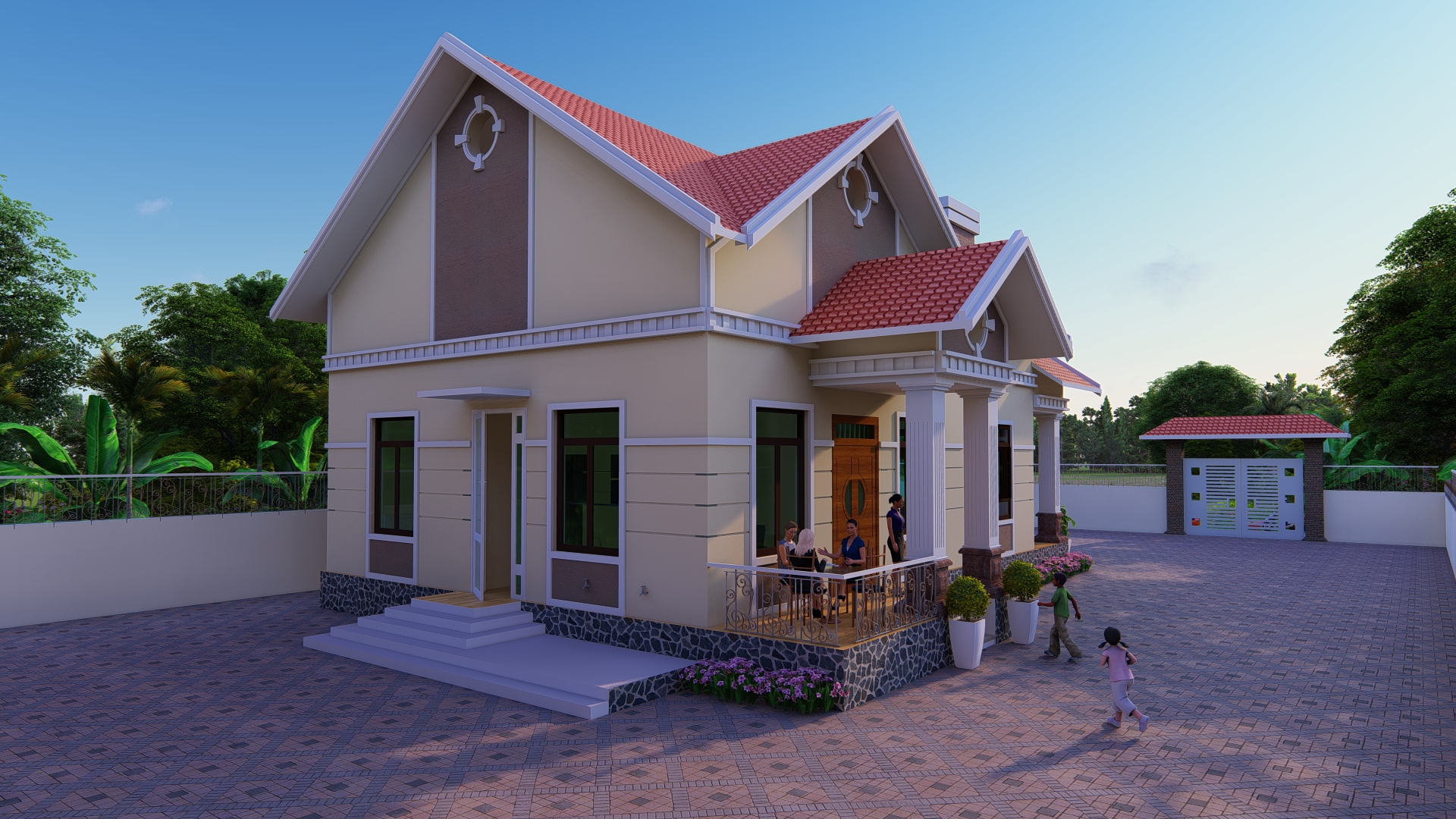 Thiết kế Nhà tại Lạng Sơn NHÀ VƯỜN MÁI THÁI 1574063821 9