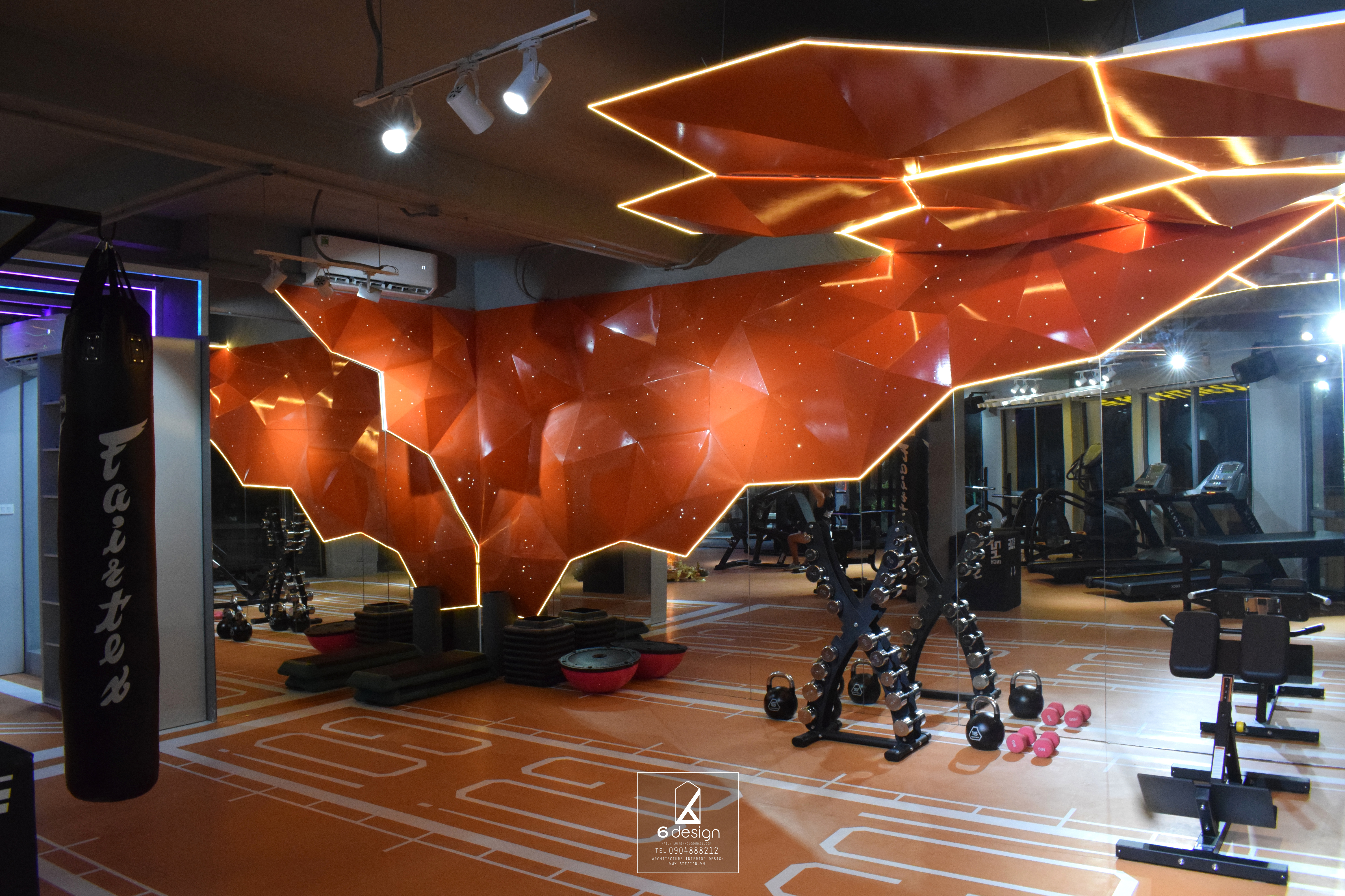 Thiết kế nội thất Công Trình Công Cộng tại Hà Nội Thiết kế- Thi công phòng gym The Fox Fitness Time city 1601617393 10