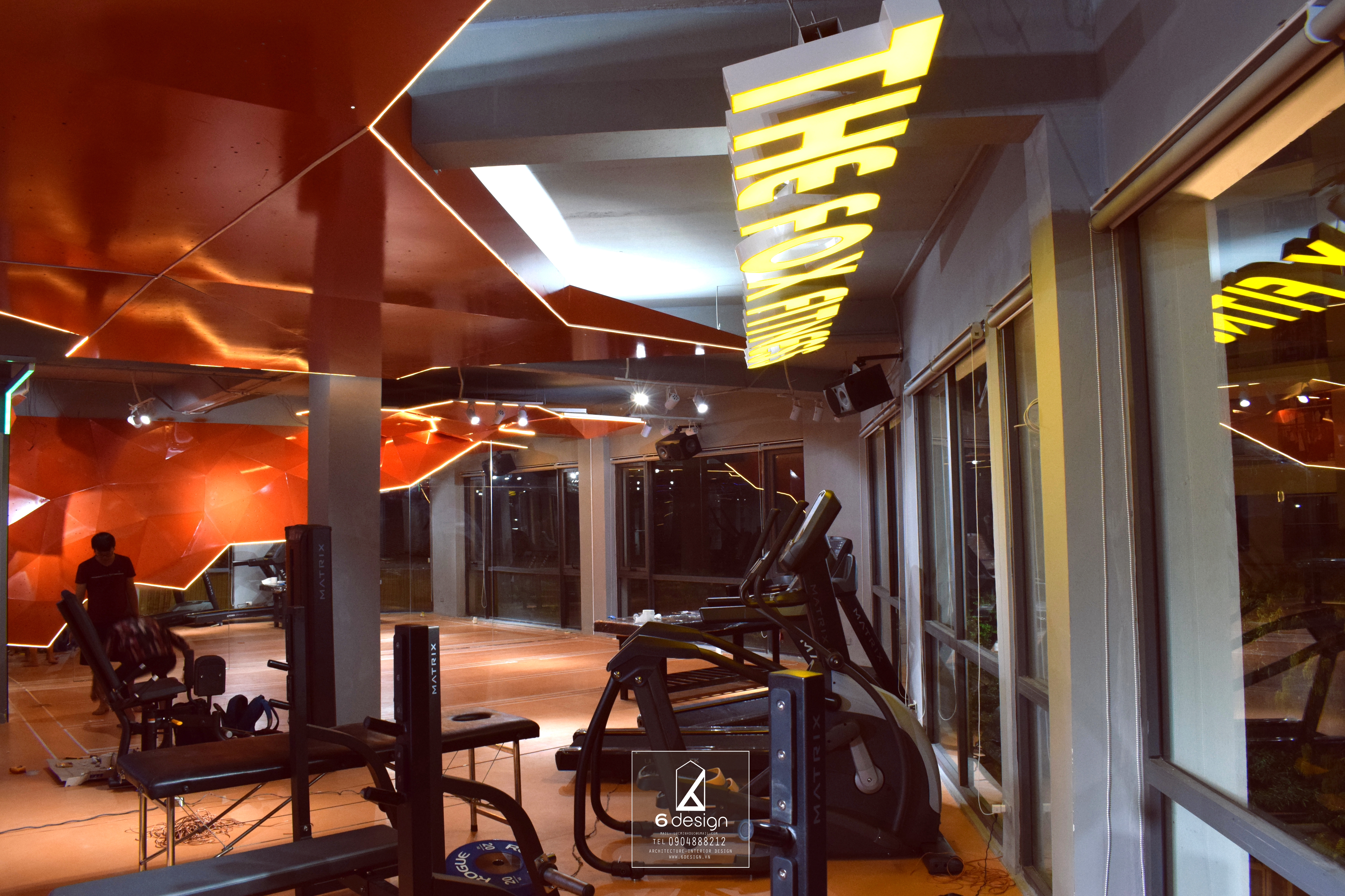 Thiết kế nội thất Công Trình Công Cộng tại Hà Nội Thiết kế- Thi công phòng gym The Fox Fitness Time city 1601617396 6