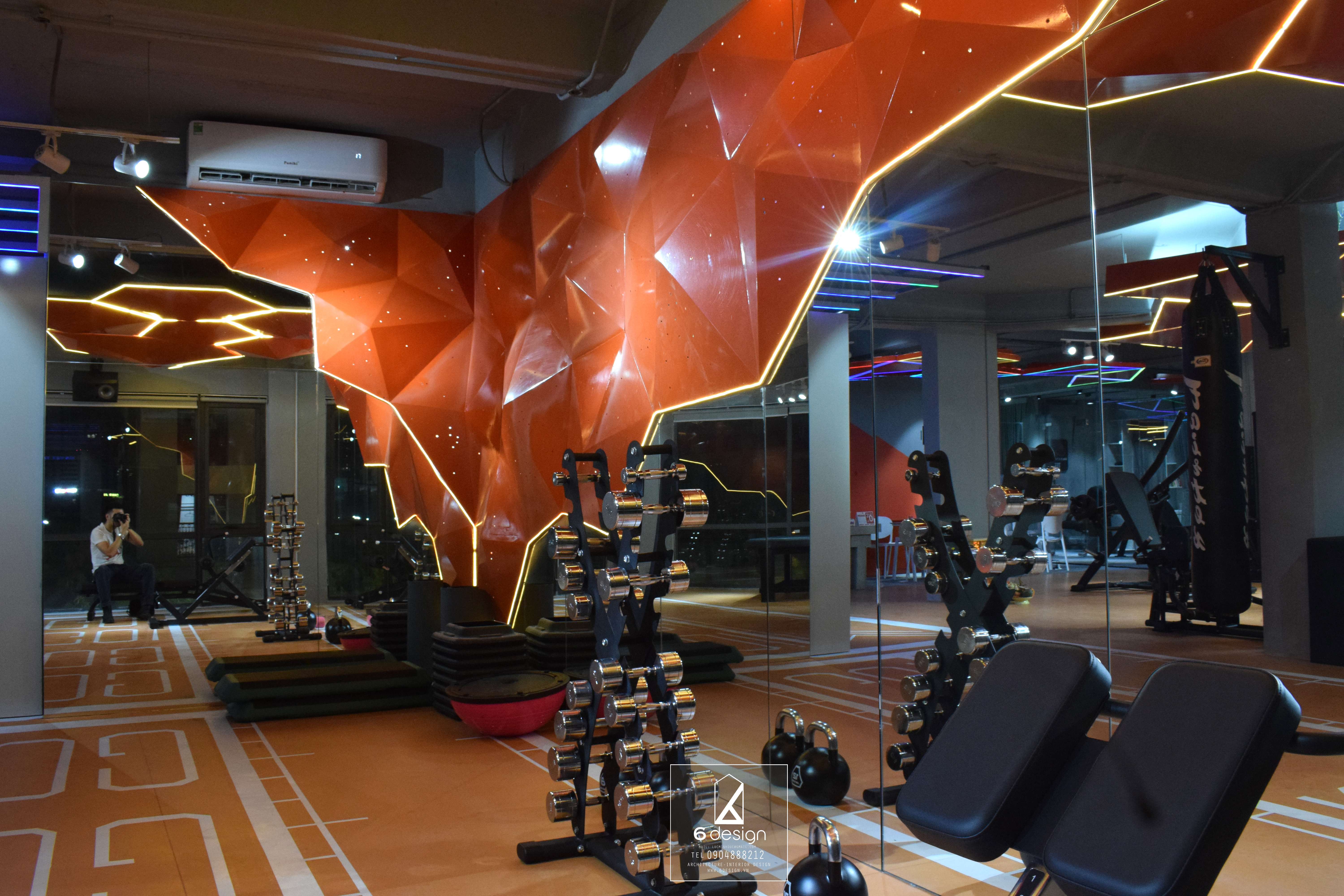 Thiết kế nội thất Công Trình Công Cộng tại Hà Nội Thiết kế- Thi công phòng gym The Fox Fitness Time city 1601617396 8